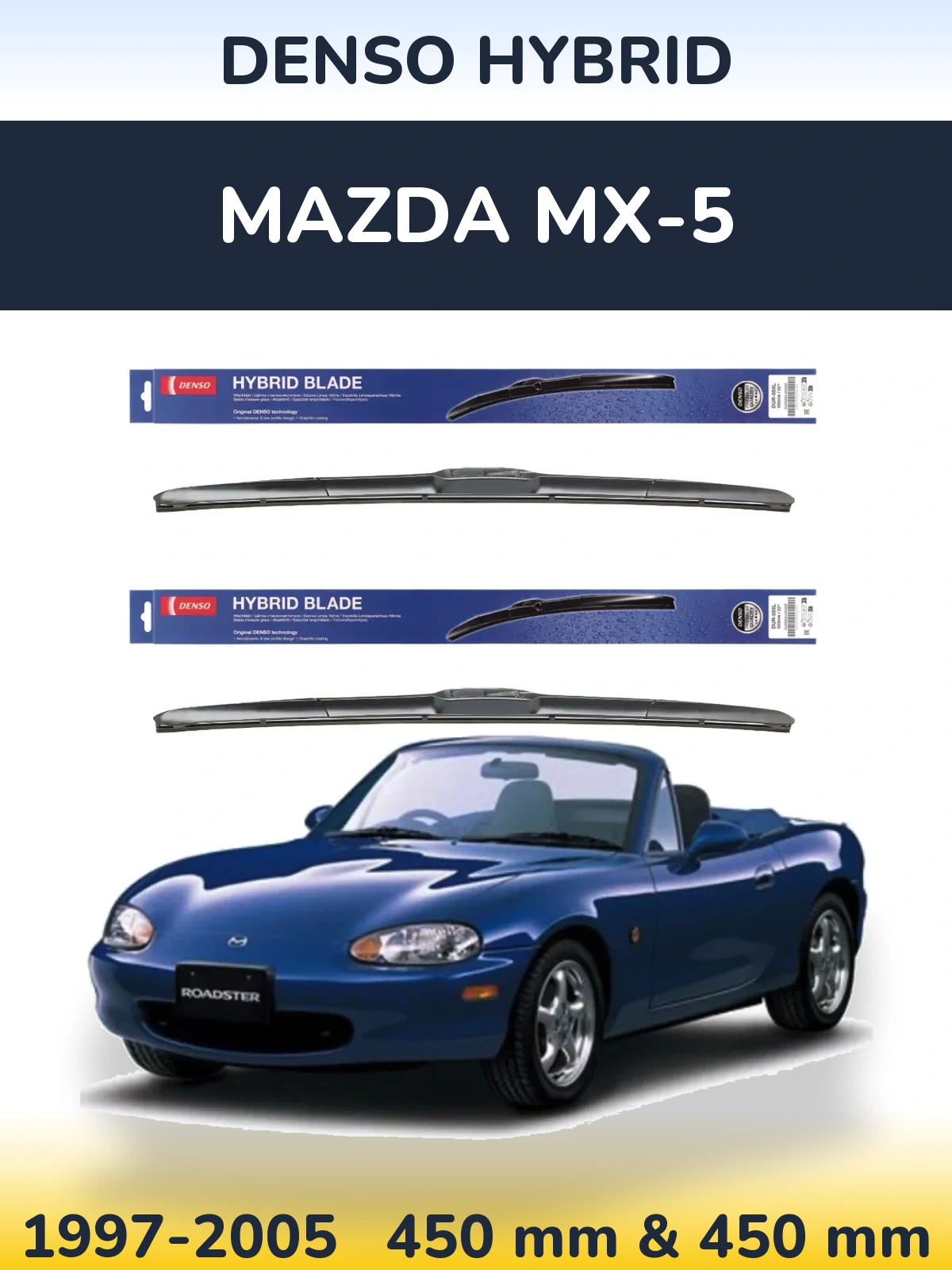 Torkarblad Denso Hybrid för Mazda MX-5