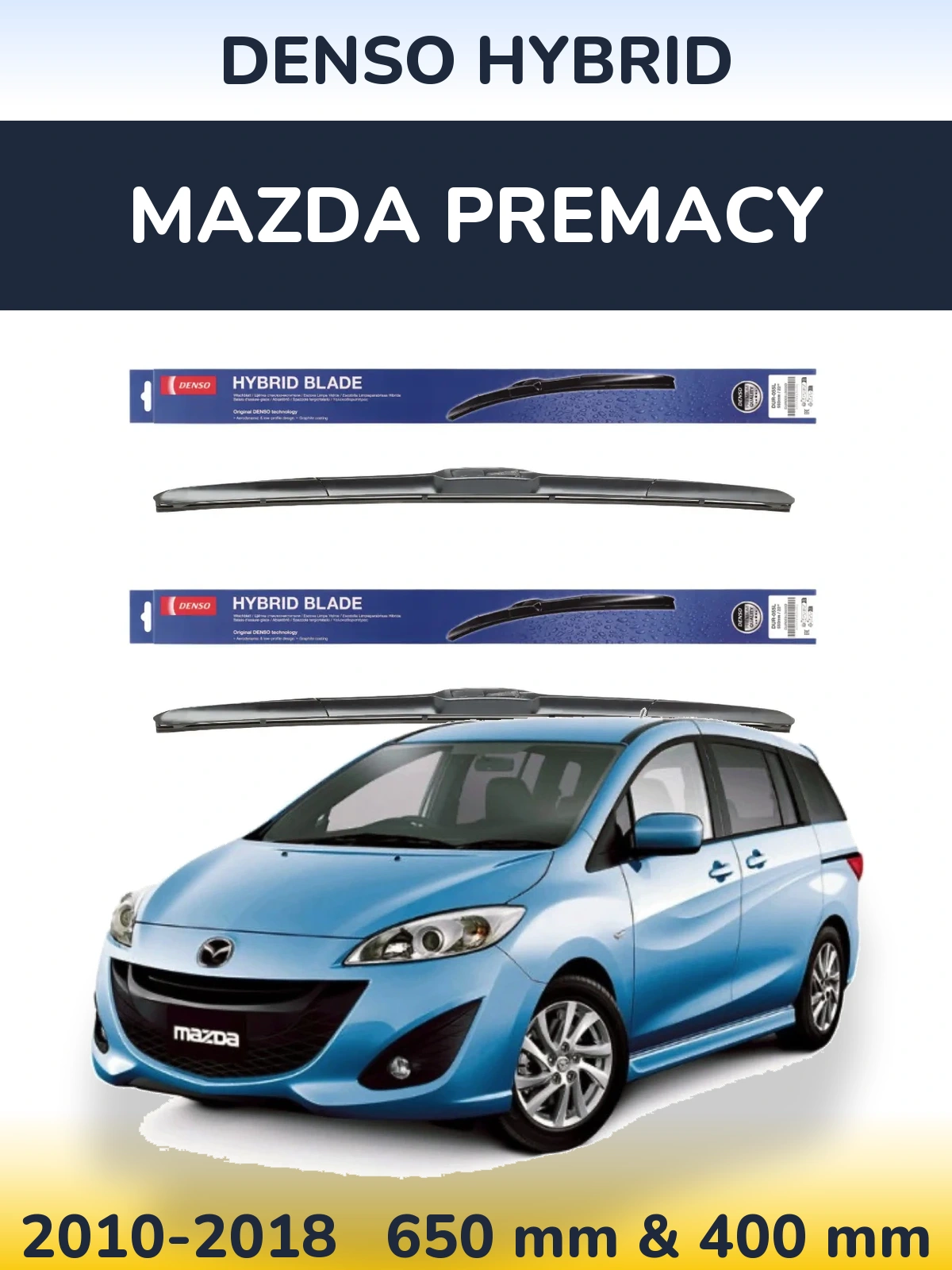 Torkarblad Denso Hybrid för Mazda Premacy