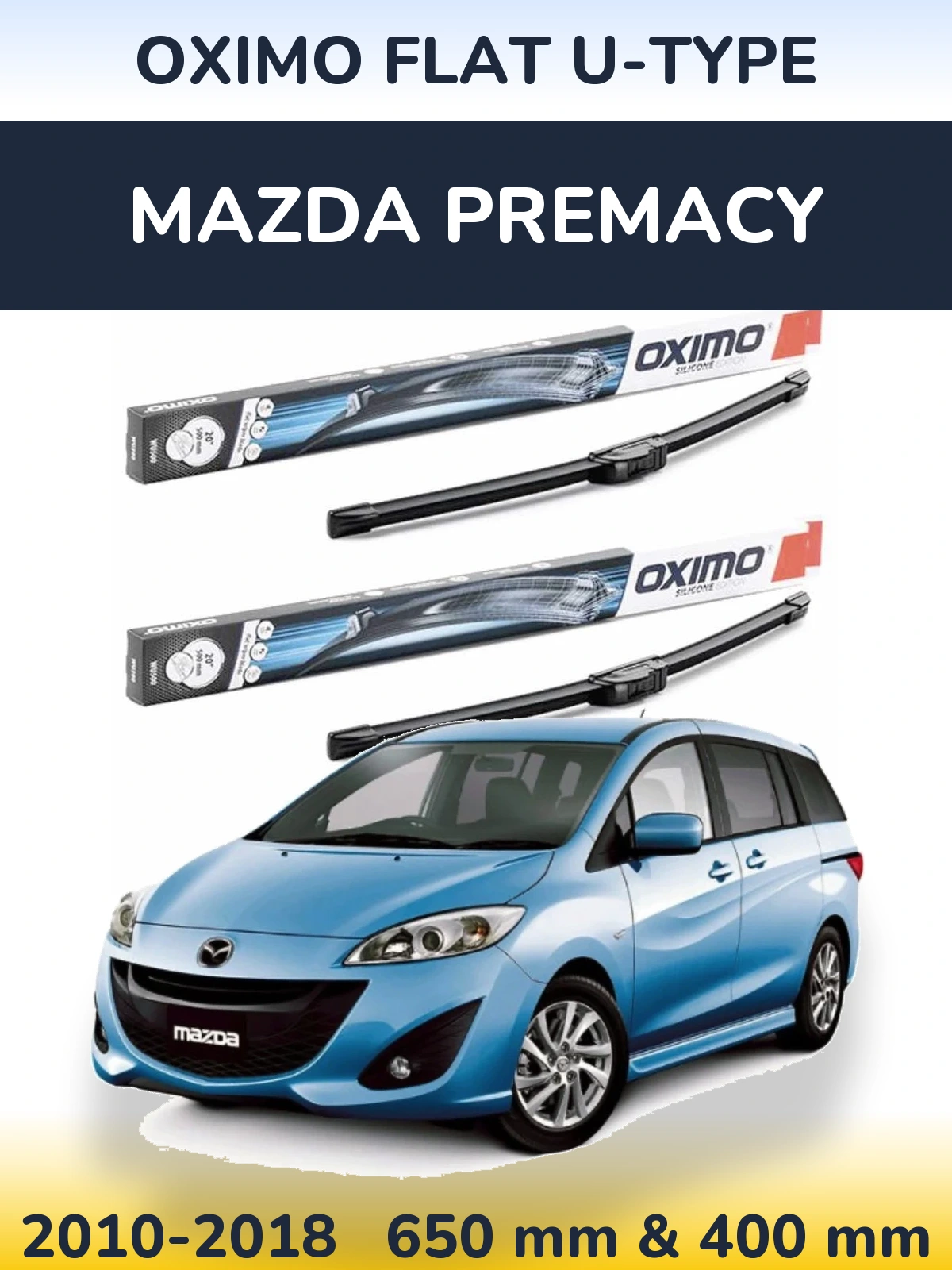 Torkarblad Oximo Flat U-type för Mazda Premacy