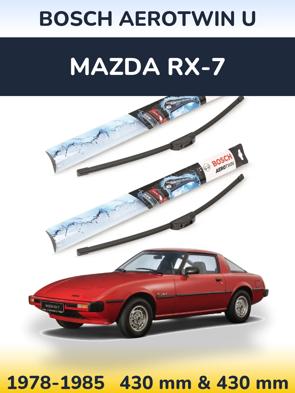 Torkarblad BOSCH AeroTwin U för Mazda RX-7