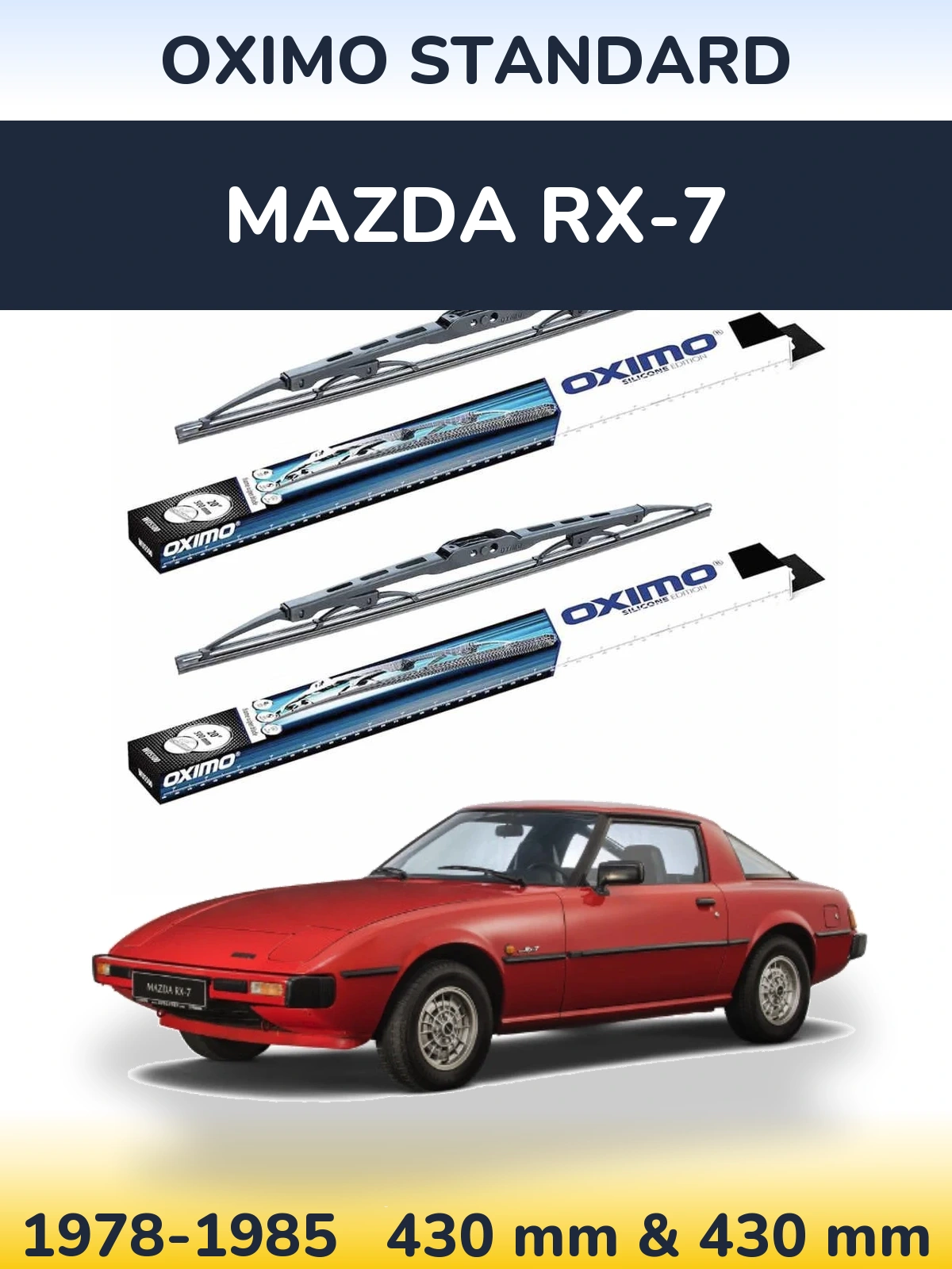 Torkarblad Oximo Standard för Mazda RX-7