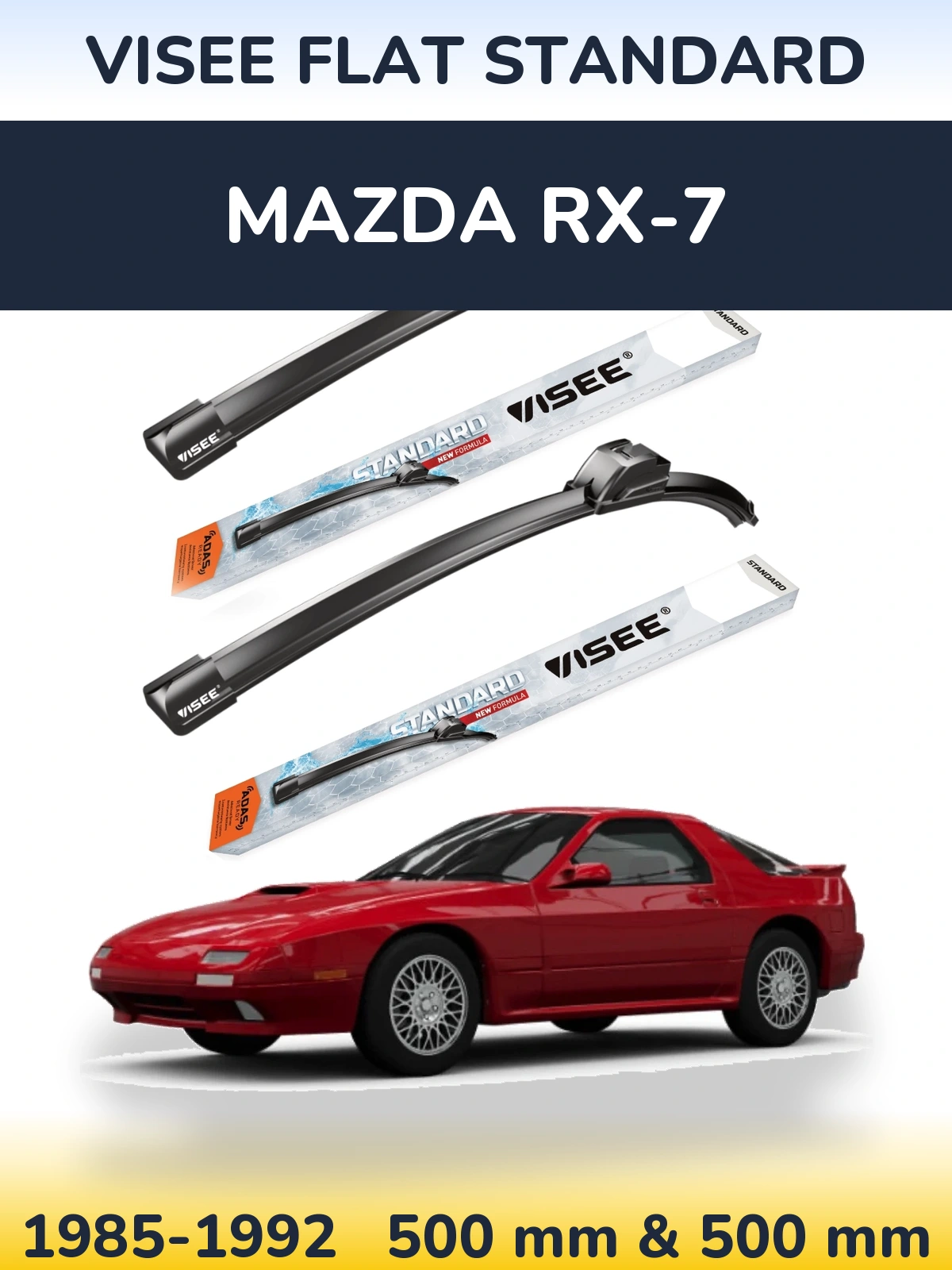 Torkarblad VISEE FLAT STANDARD för Mazda RX-7