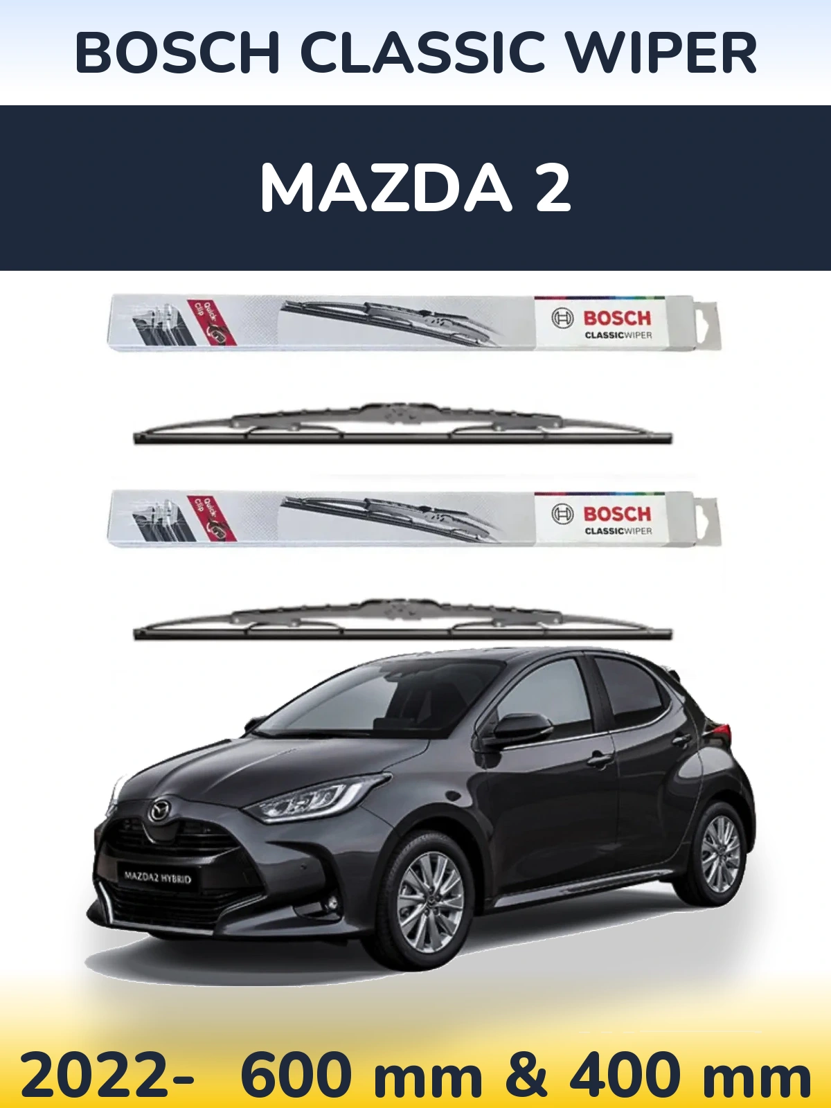 Torkarblad BOSCH Classic Wiper för Mazda 2