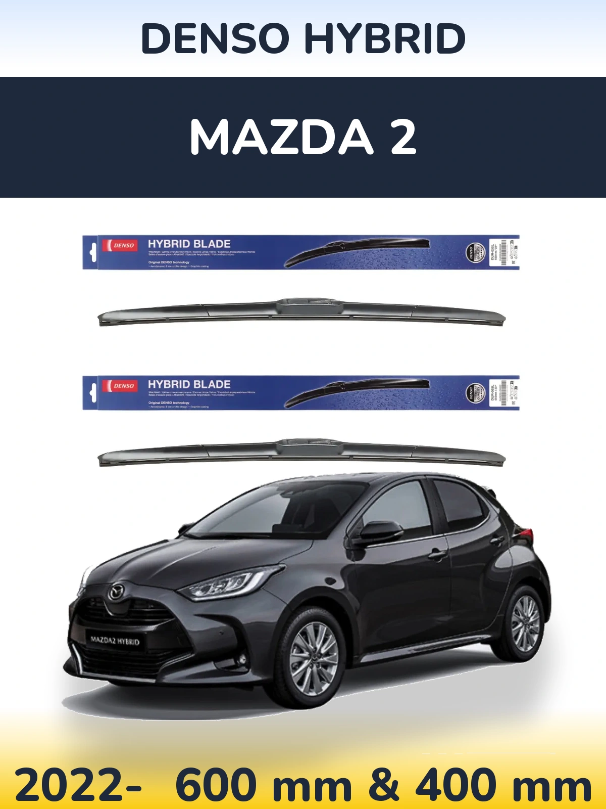 Torkarblad Denso Hybrid för Mazda 2