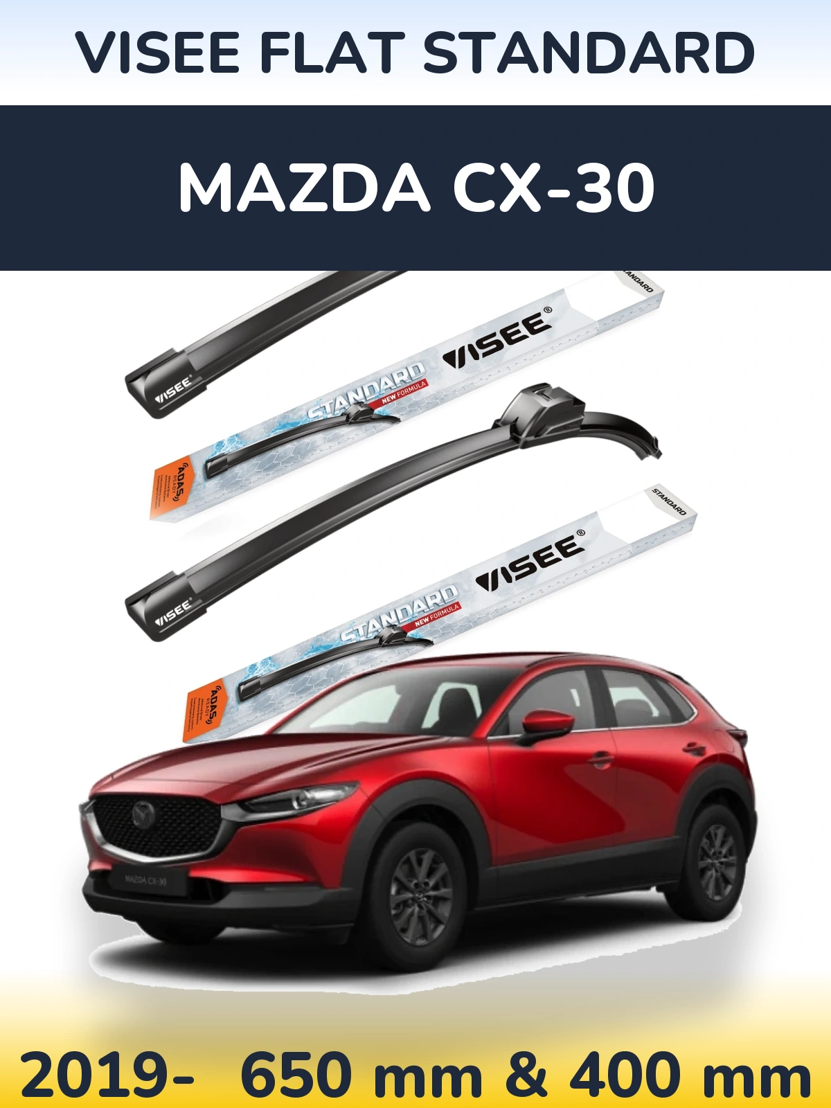 Torkarblad VISEE FLAT STANDARD för Mazda CX-30