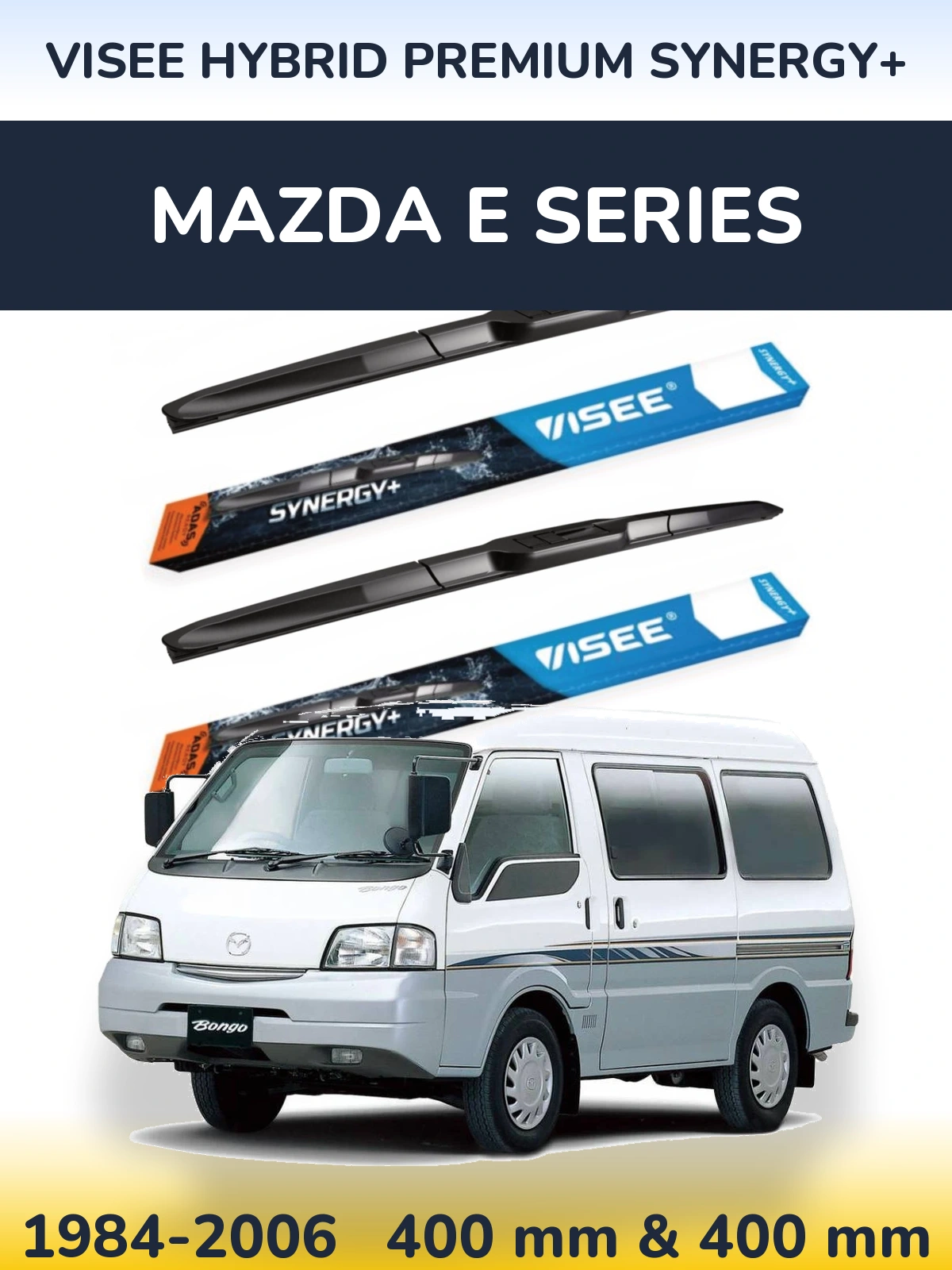 Torkarblad VISEE HYBRID PREMIUM SYNERGY+ för Mazda E Series