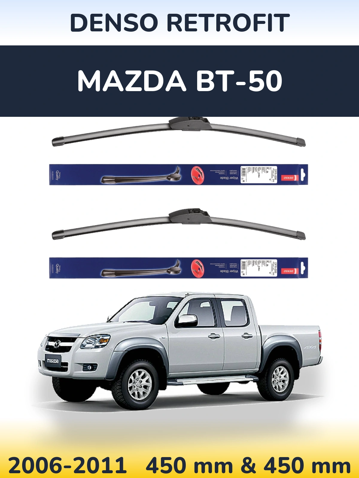 Torkarblad Denso Retrofit för Mazda BT-50