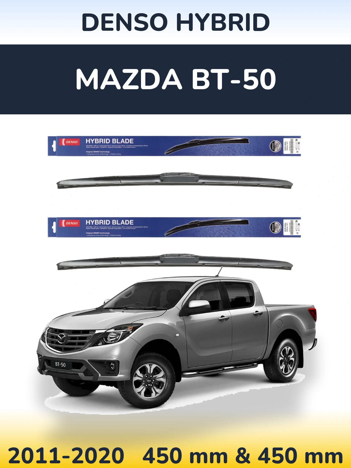 Torkarblad Denso Hybrid för Mazda BT-50