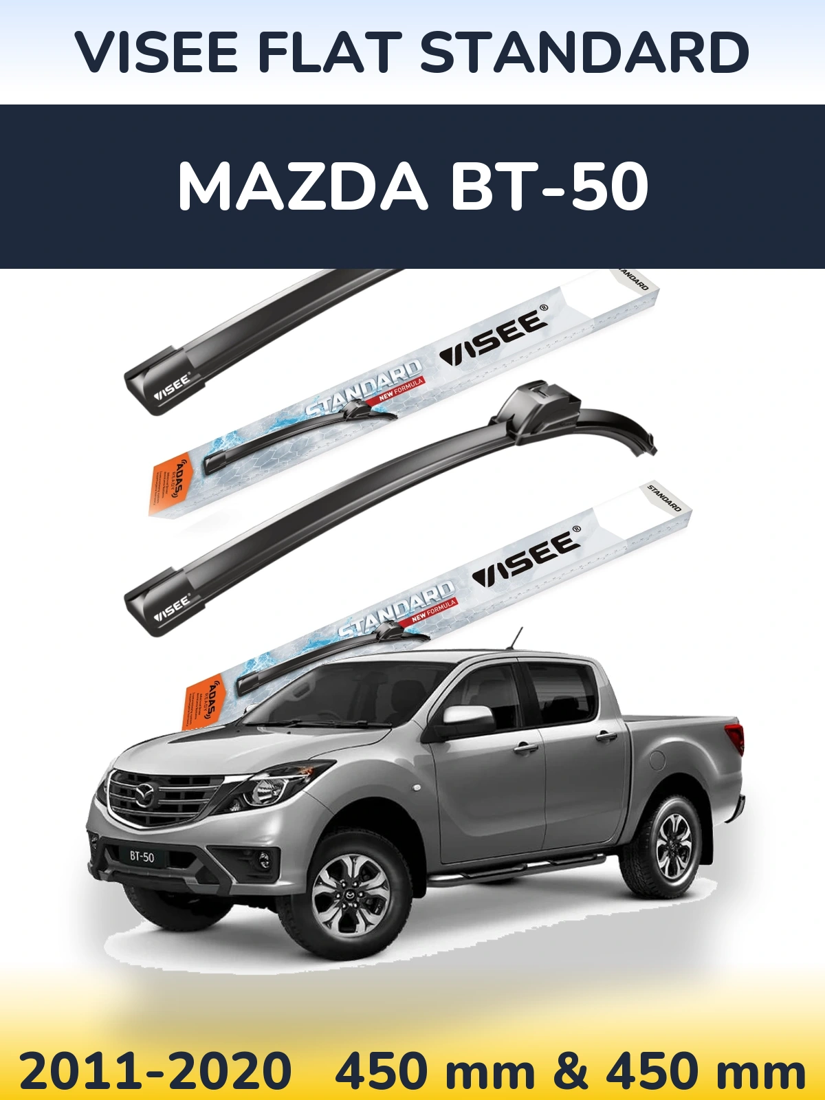 Torkarblad VISEE FLAT STANDARD för Mazda BT-50