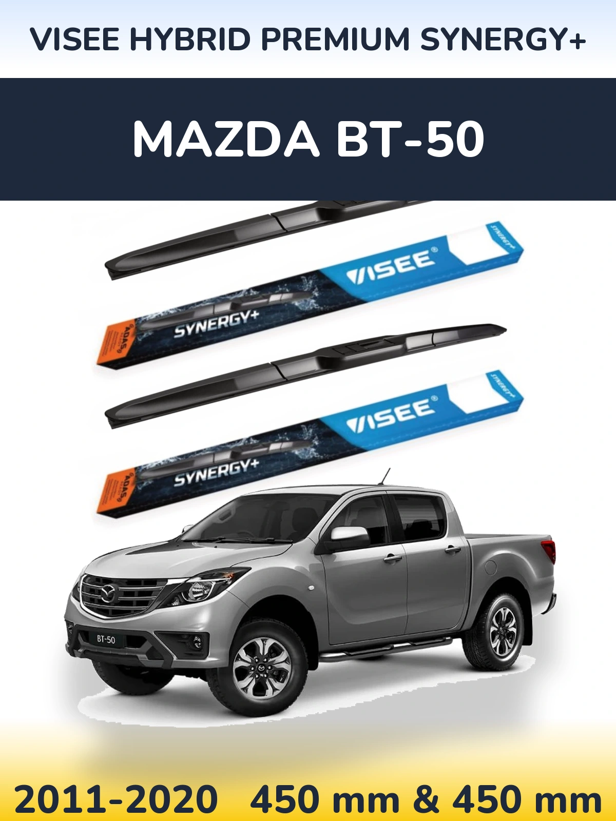 Torkarblad VISEE HYBRID PREMIUM SYNERGY+ för Mazda BT-50