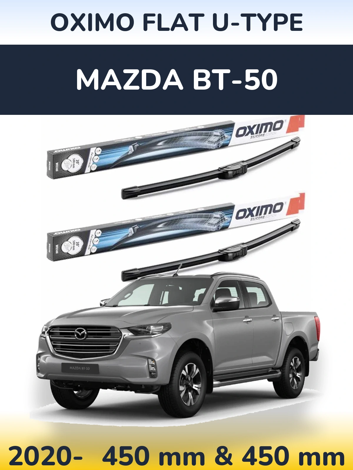 Torkarblad Oximo Flat U-type för Mazda BT-50