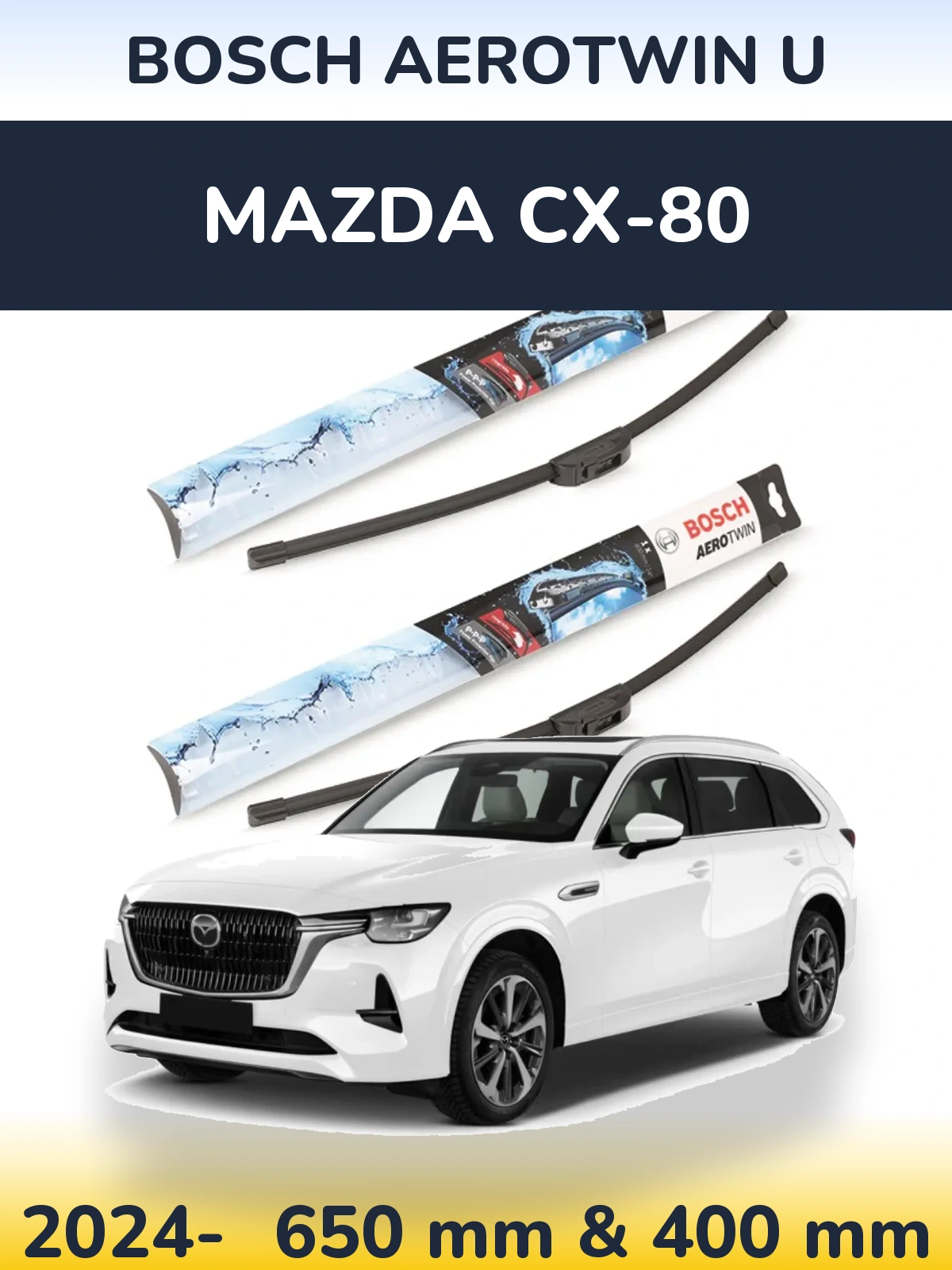 Torkarblad BOSCH AeroTwin U för Mazda CX-80
