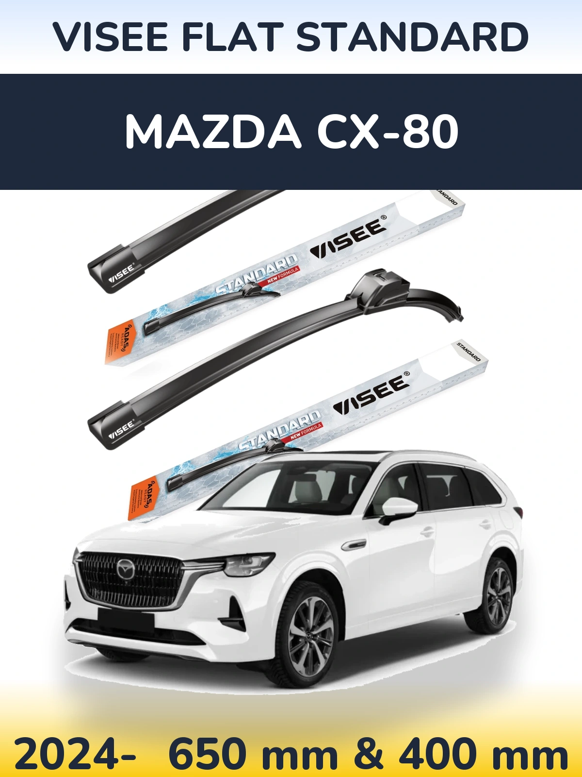 Torkarblad VISEE FLAT STANDARD för Mazda CX-80