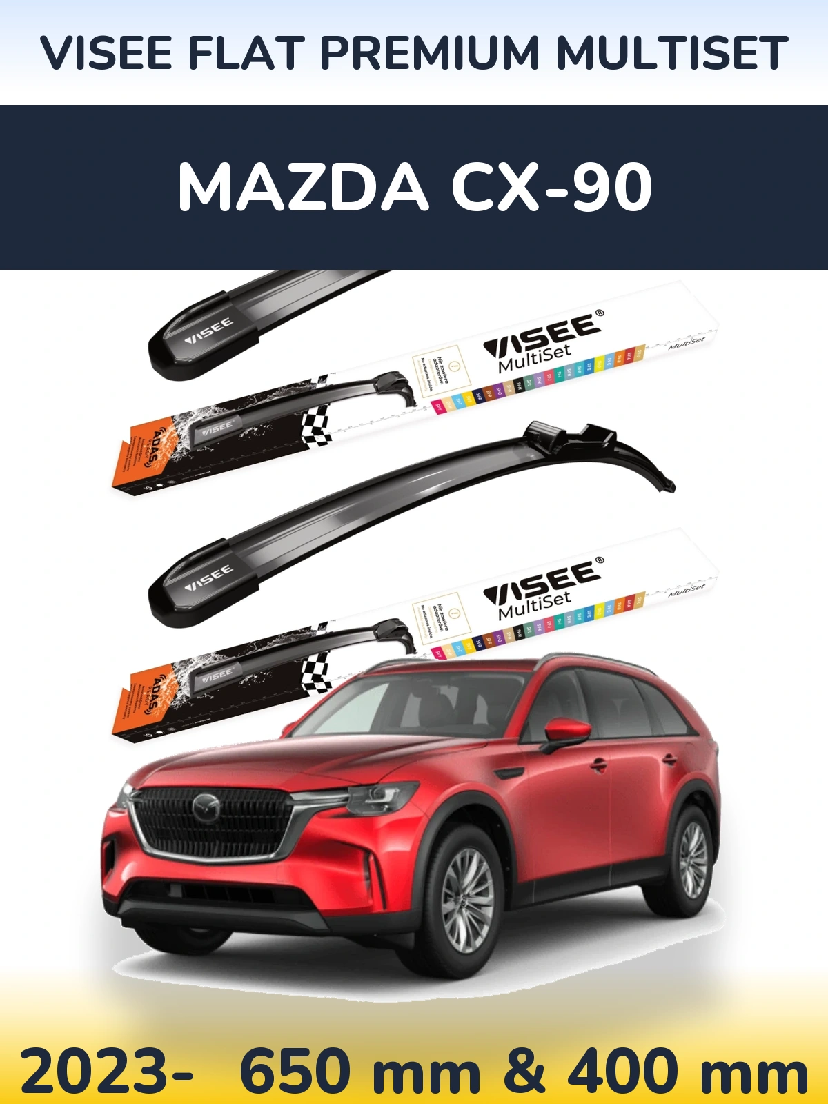 Torkarblad VISEE FLAT PREMIUM MultiSet för Mazda CX-90
