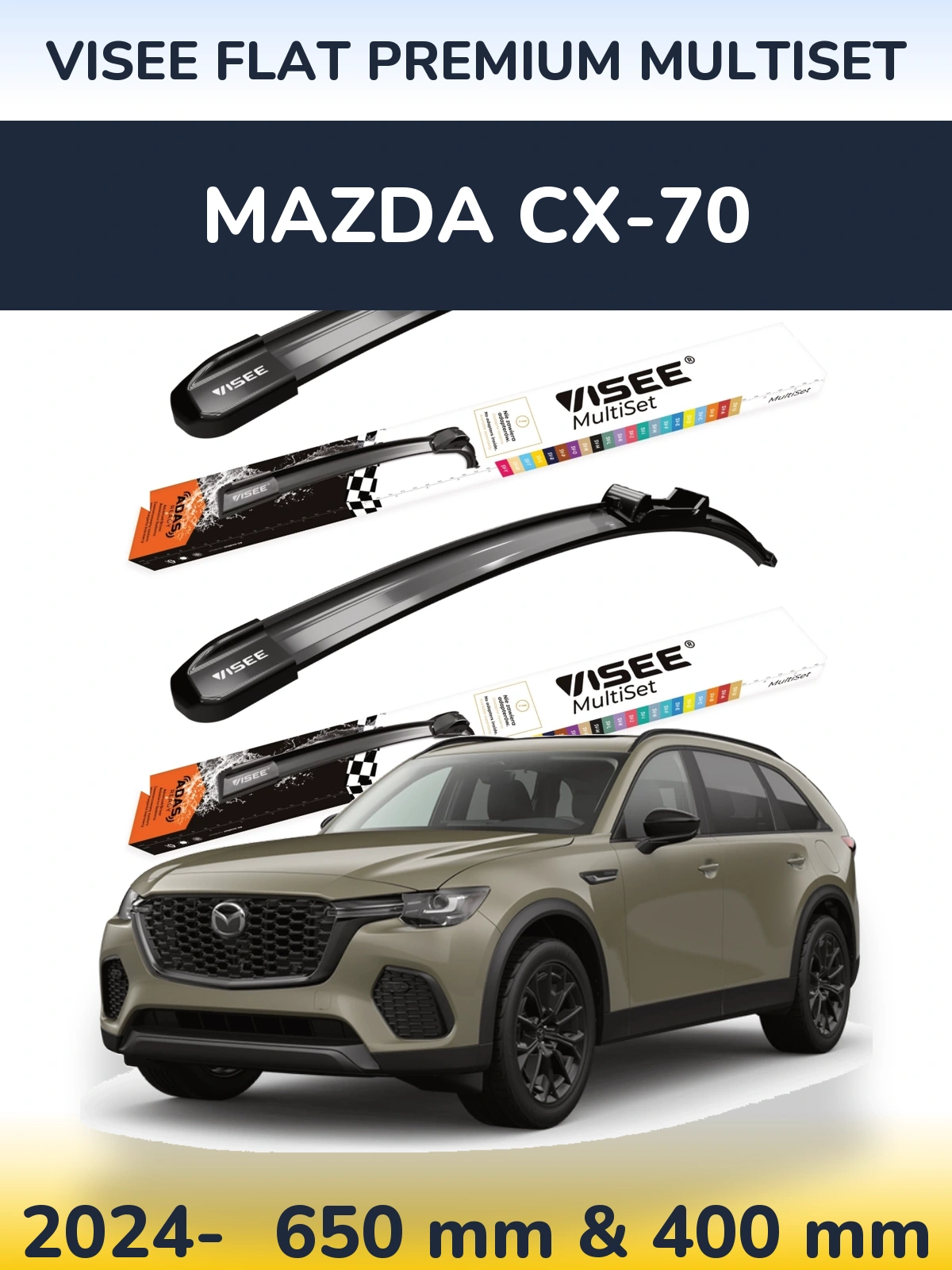 Torkarblad VISEE FLAT PREMIUM MultiSet för Mazda CX-70