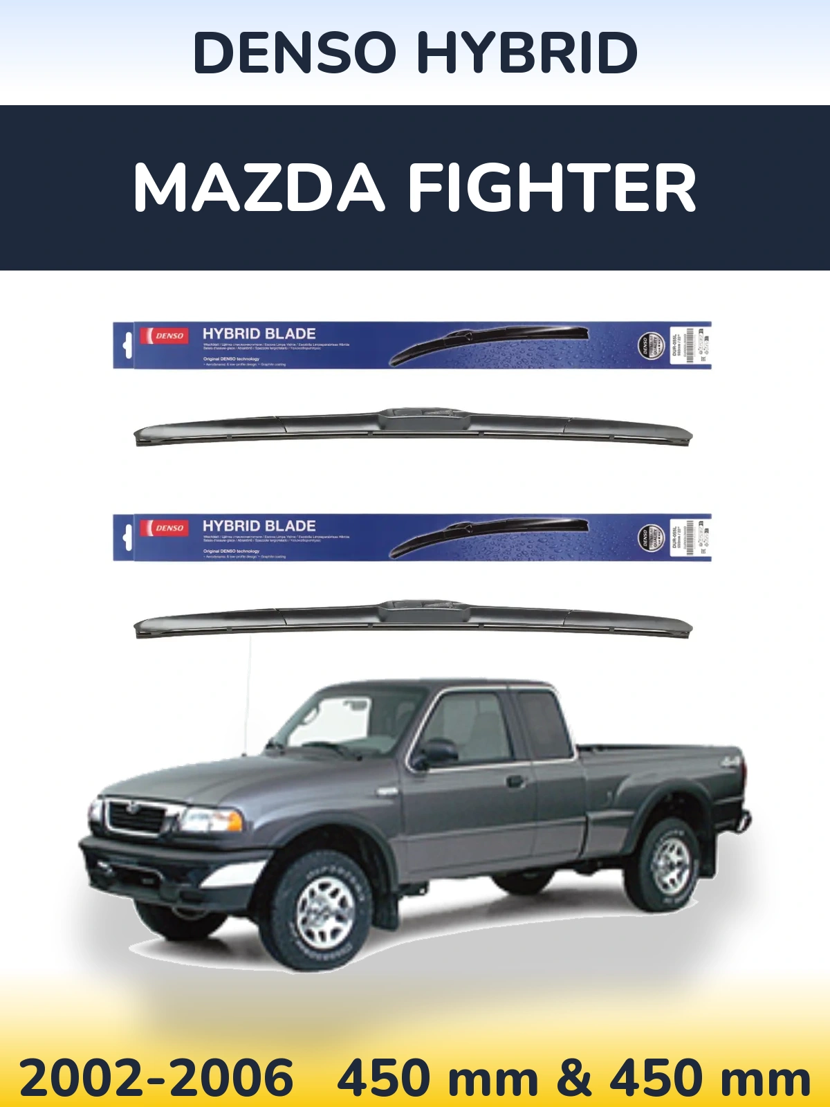 Torkarblad Denso Hybrid för Mazda Fighter