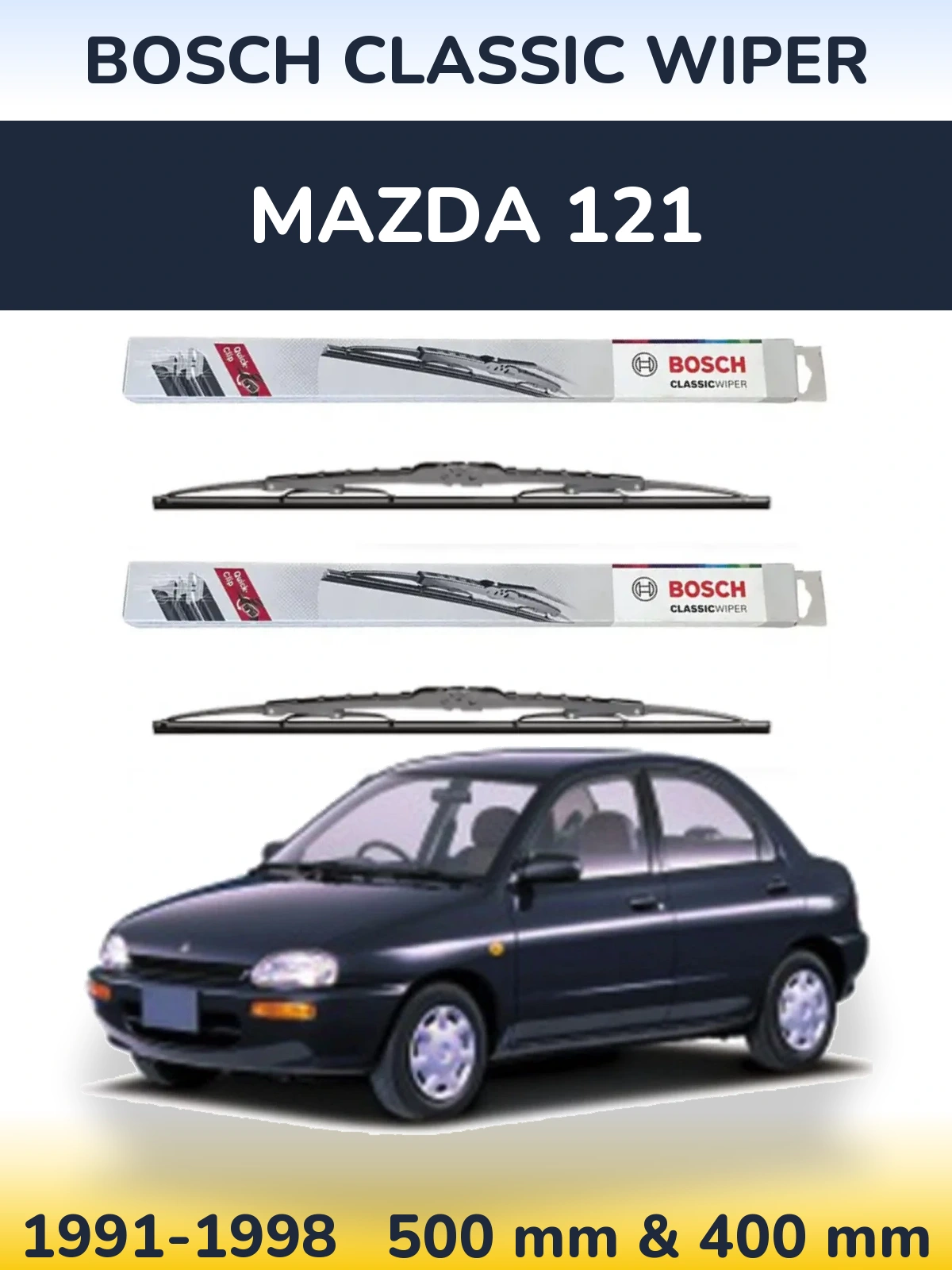 Torkarblad BOSCH Classic Wiper för Mazda 121