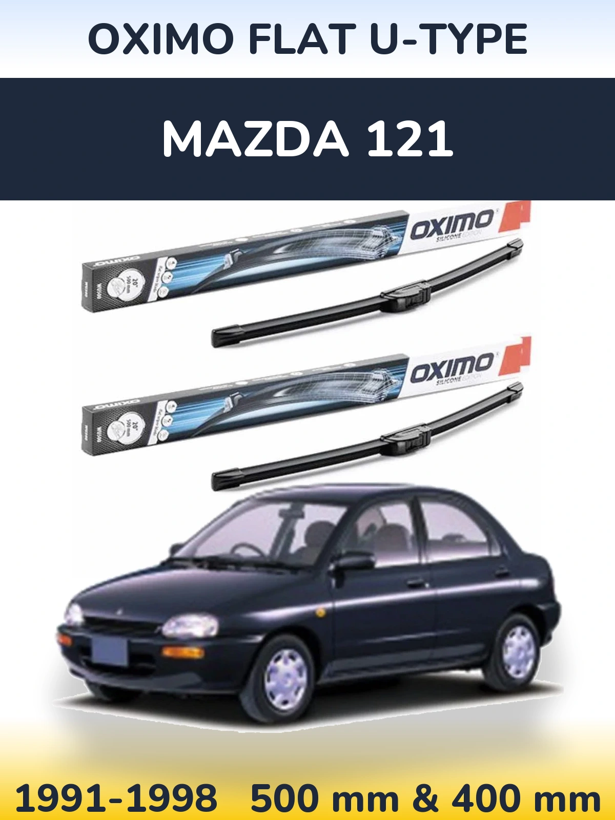 Torkarblad Oximo Flat U-type för Mazda 121