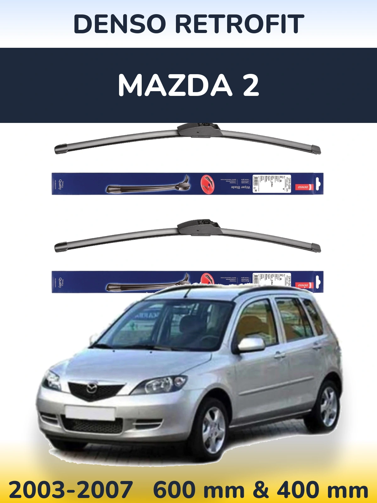 Torkarblad Denso Retrofit för Mazda 2