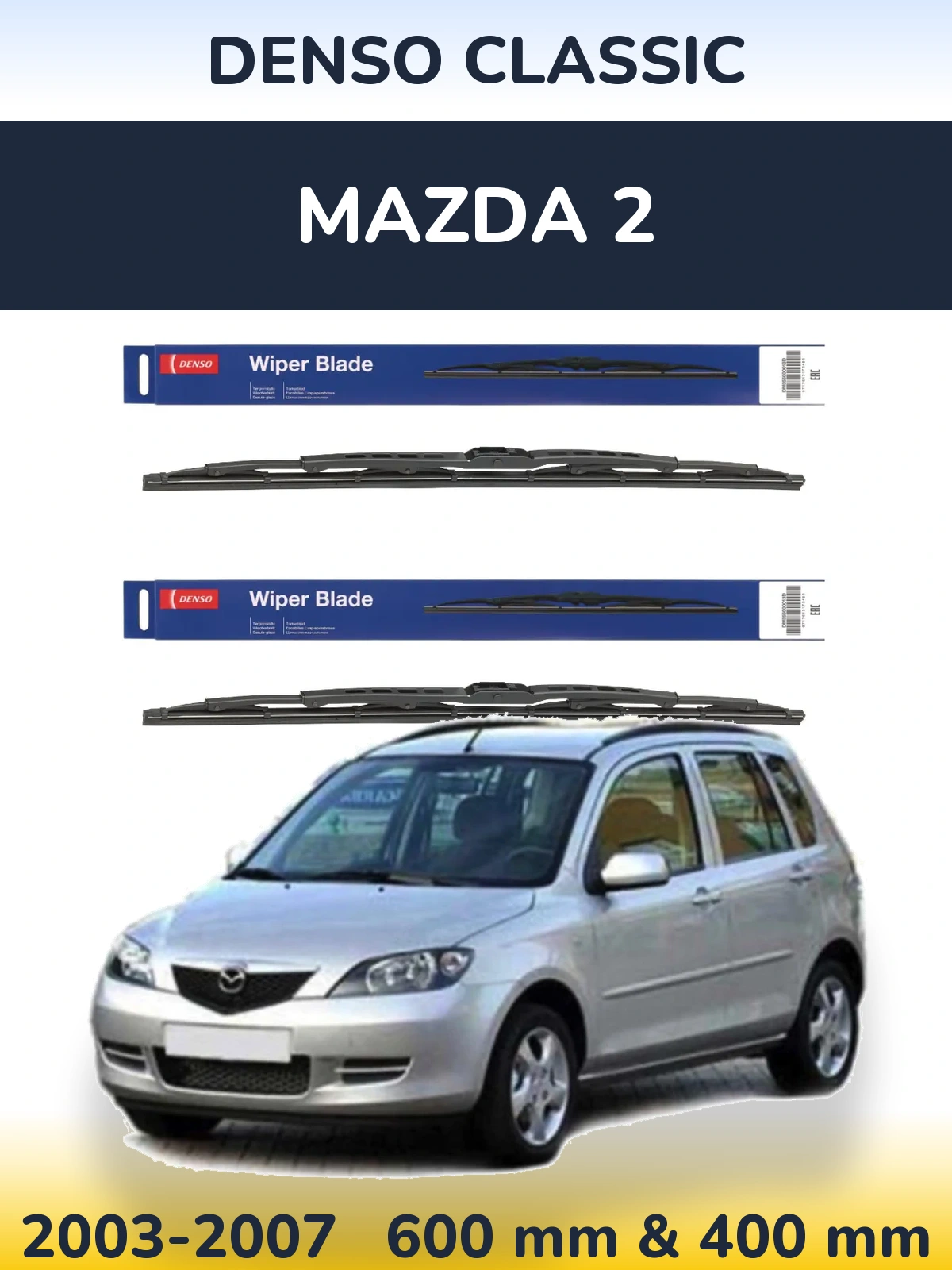 Torkarblad Denso Classic för Mazda 2