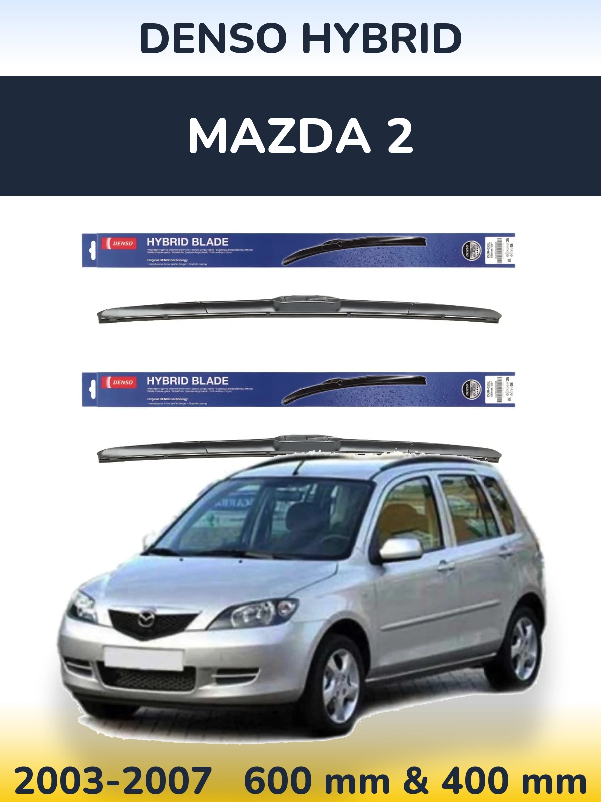 Torkarblad Denso Hybrid för Mazda 2