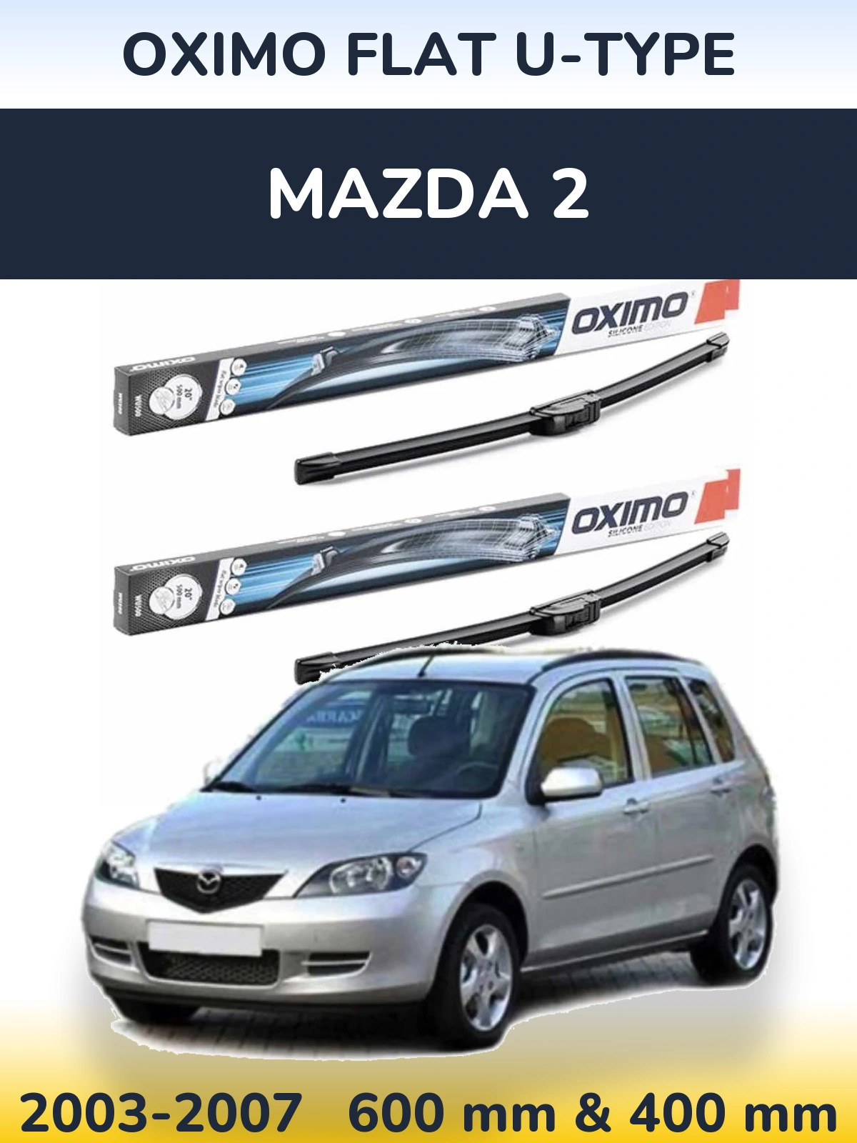 Torkarblad Oximo Flat U-type för Mazda 2