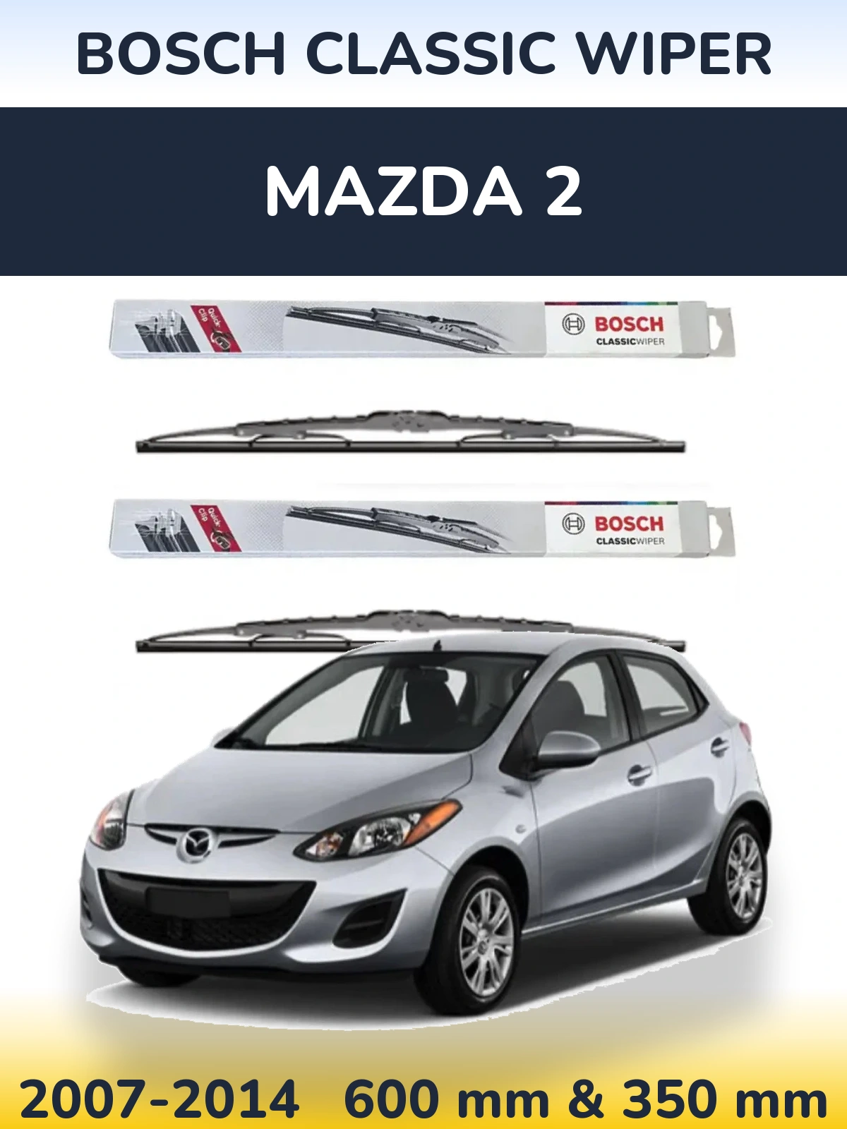 Torkarblad BOSCH Classic Wiper för Mazda 2