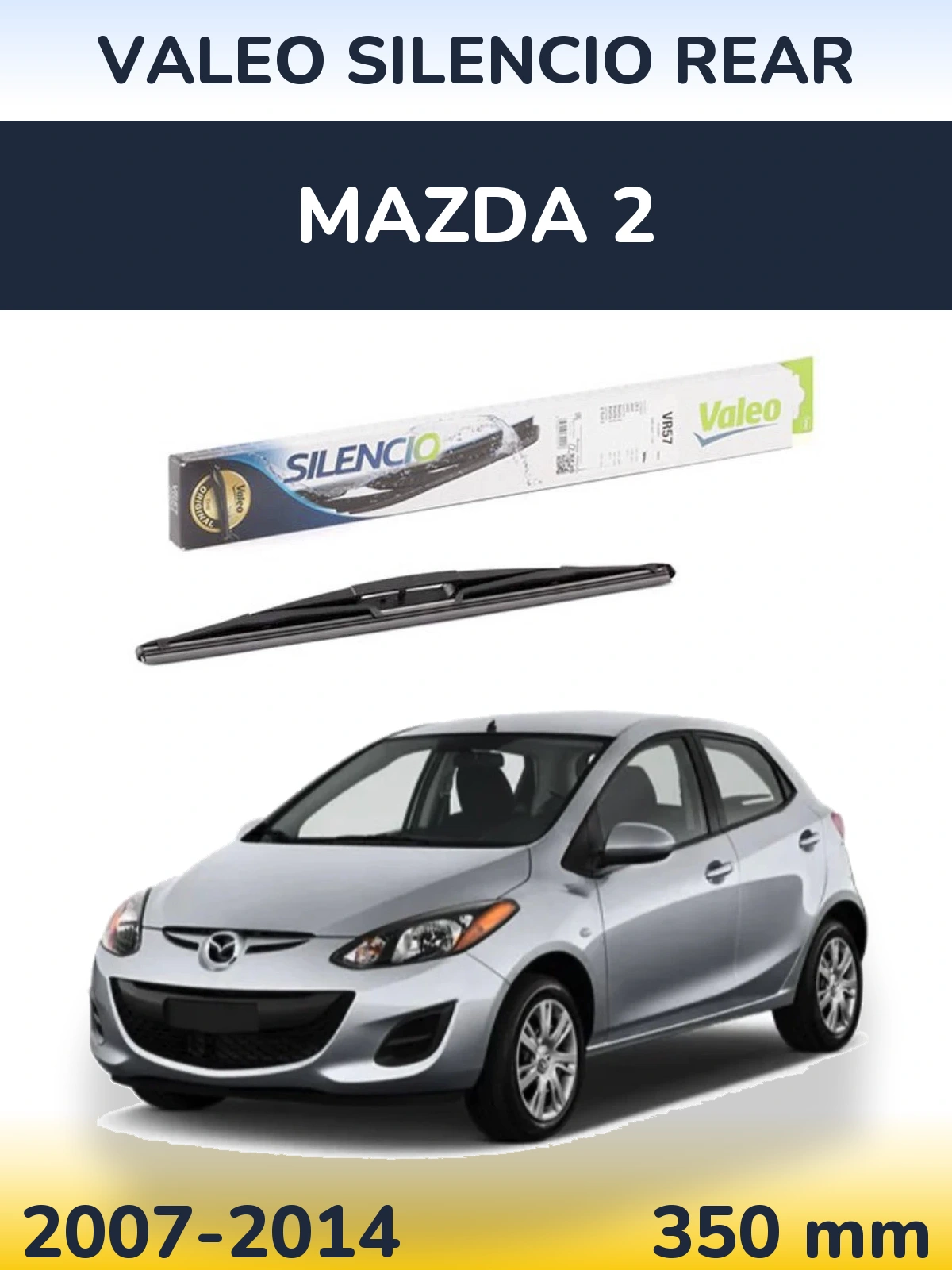 Torkarblad Valeo Silencio Rear för Mazda 2