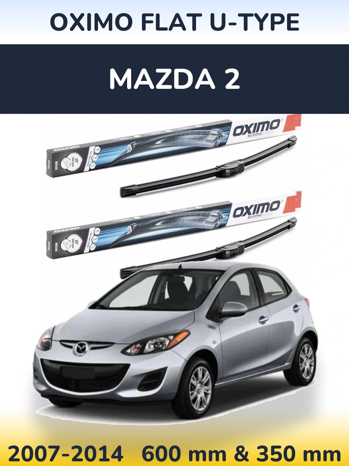 Torkarblad Oximo Flat U-type för Mazda 2
