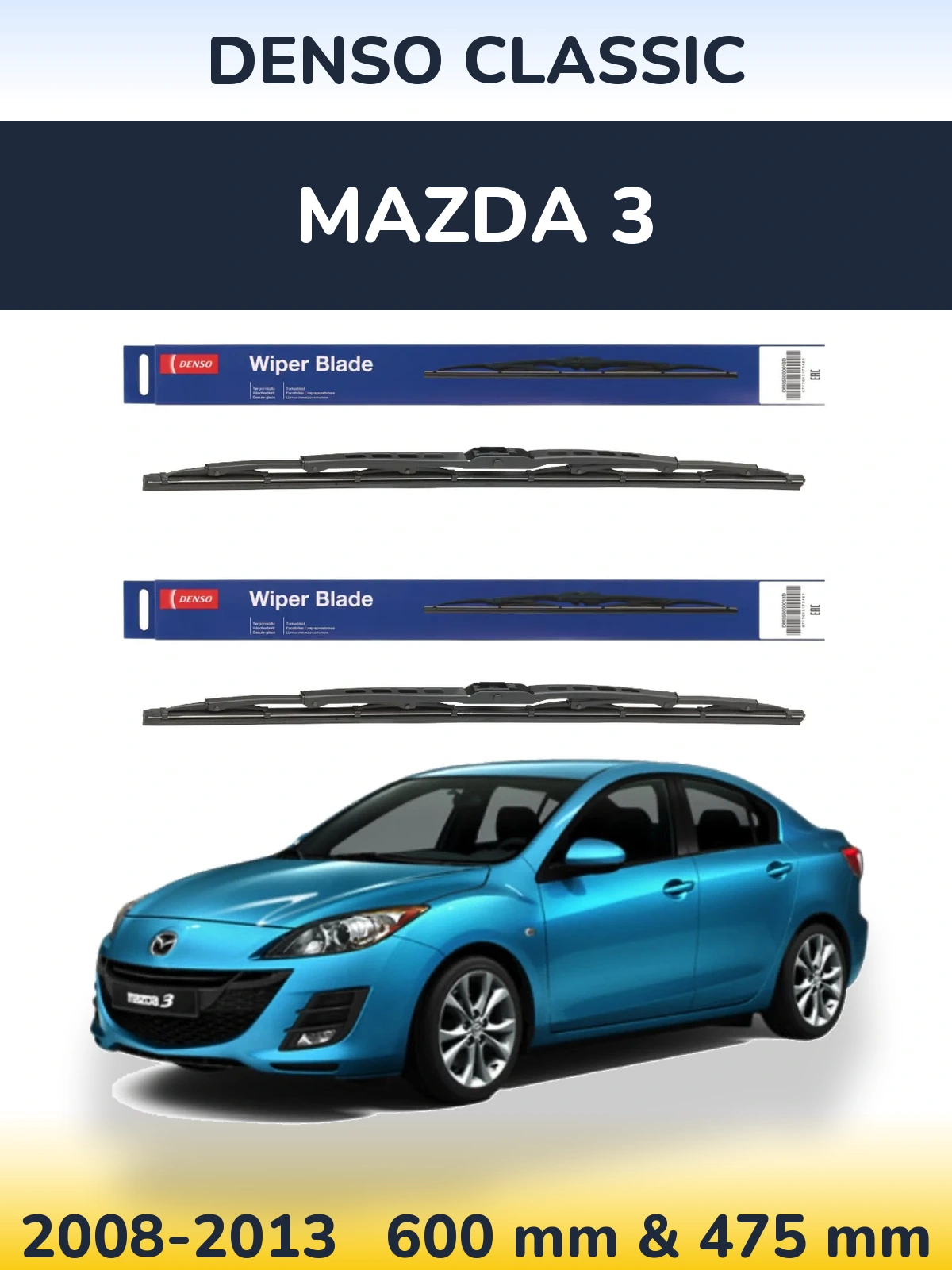 Torkarblad Denso Classic för Mazda 3