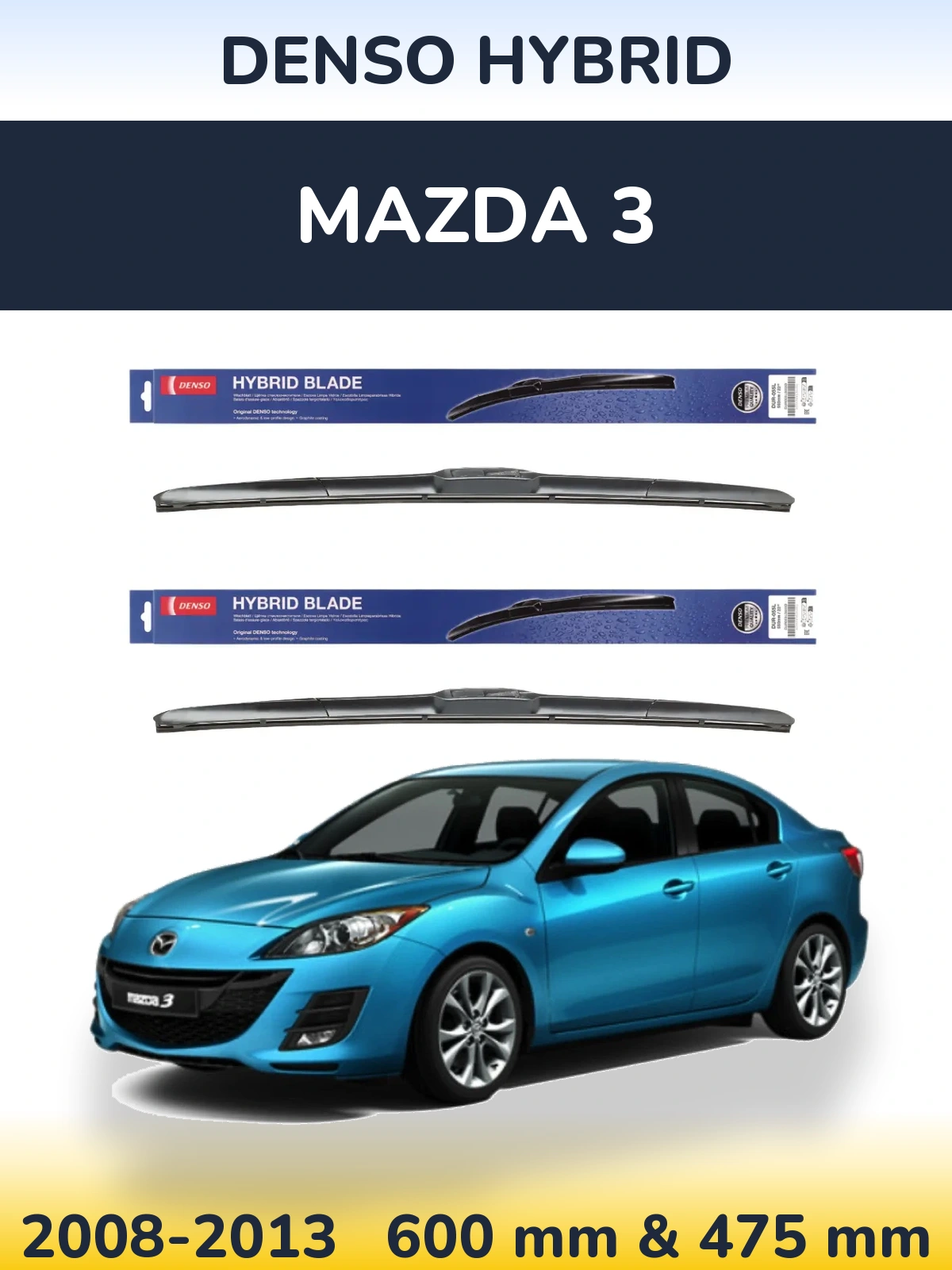 Torkarblad Denso Hybrid för Mazda 3