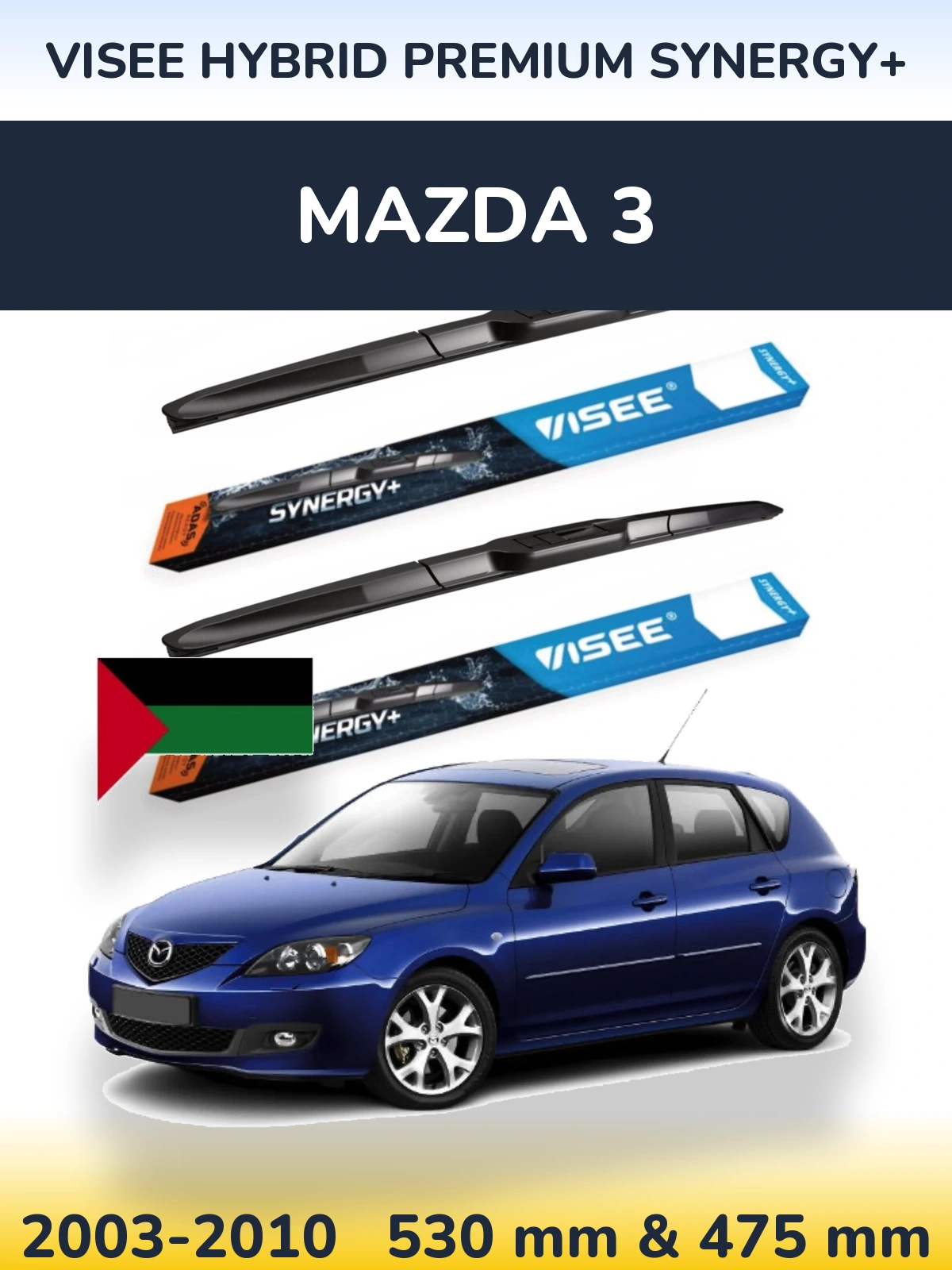 Torkarblad VISEE HYBRID PREMIUM SYNERGY+ för Mazda 3