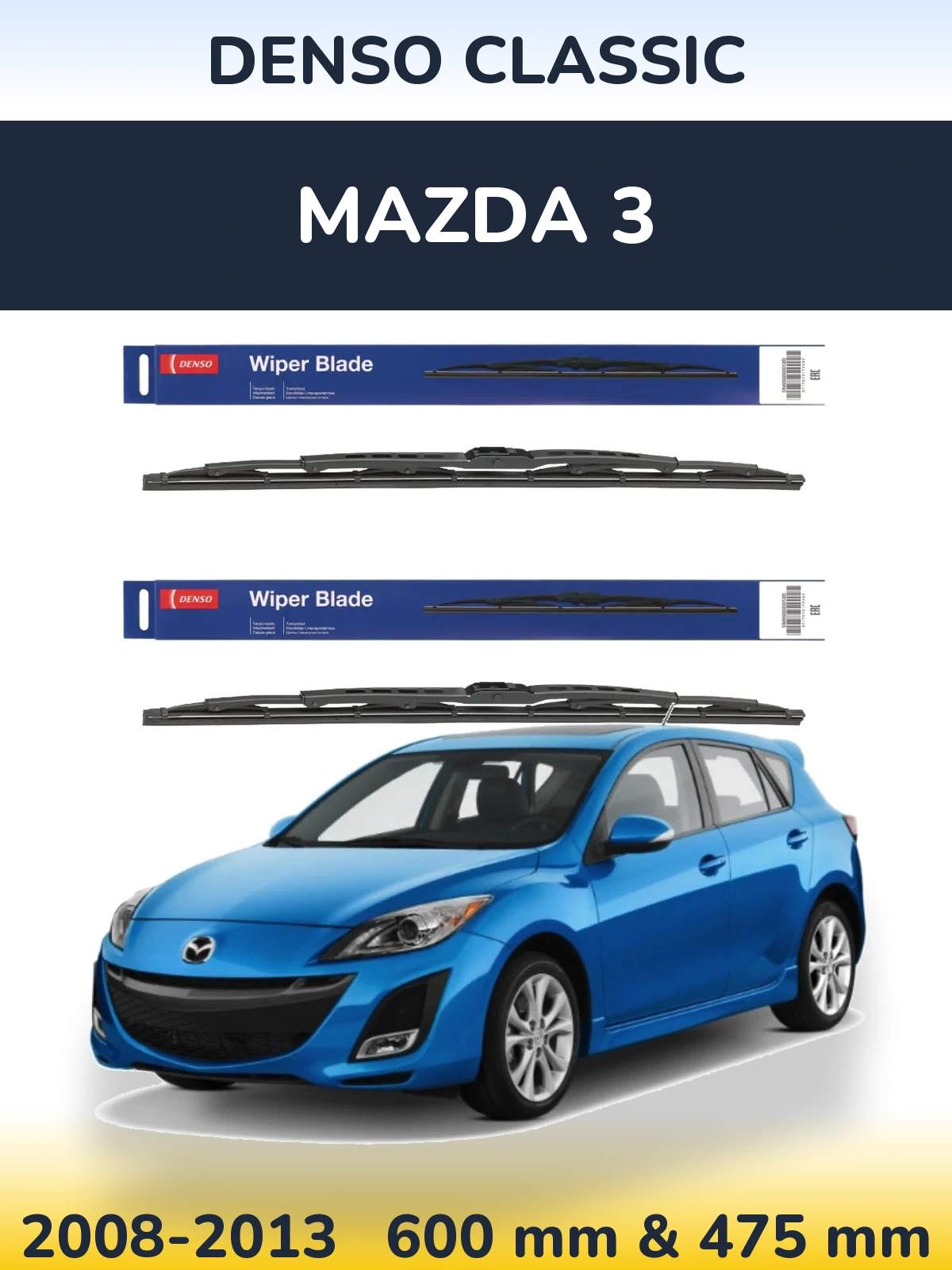 Torkarblad Denso Classic för Mazda 3