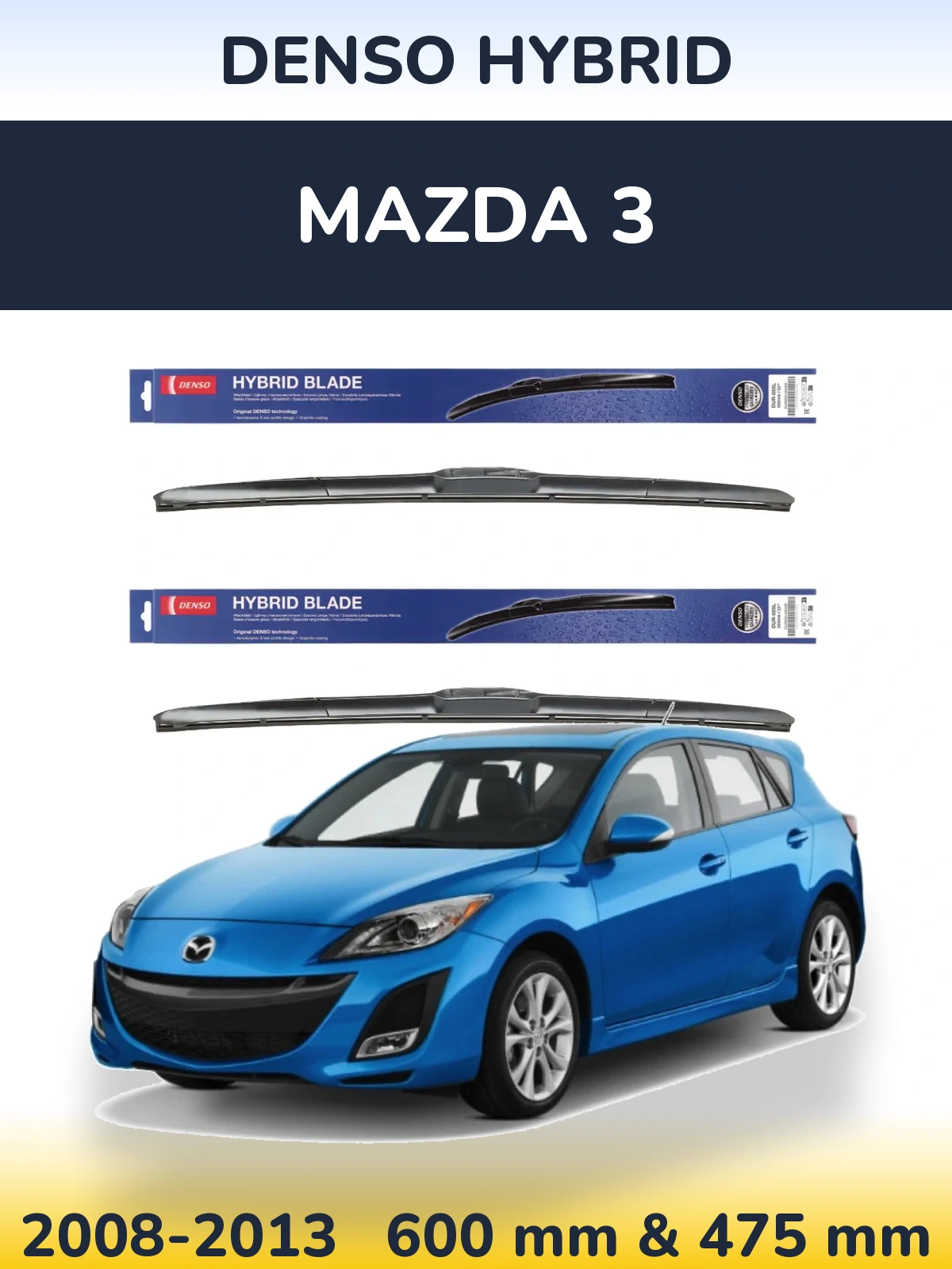 Torkarblad Denso Hybrid för Mazda 3