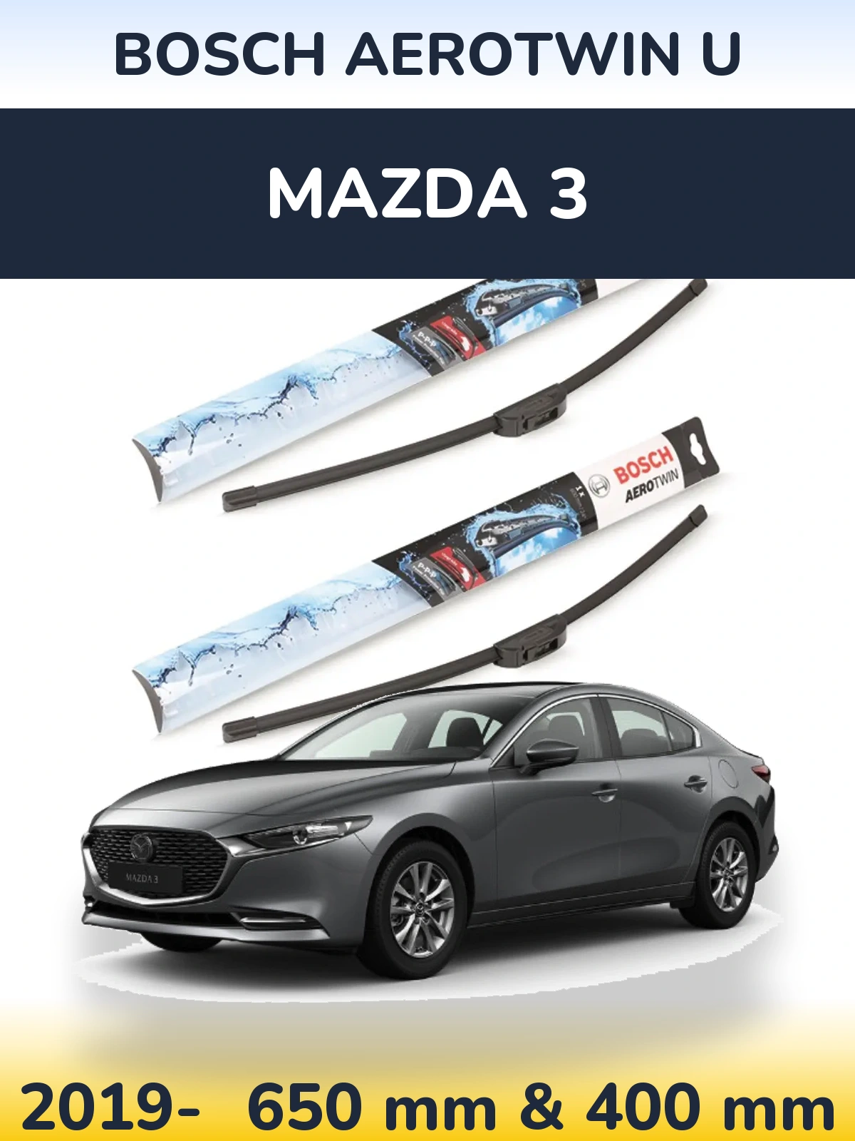 Torkarblad BOSCH AeroTwin U för Mazda 3