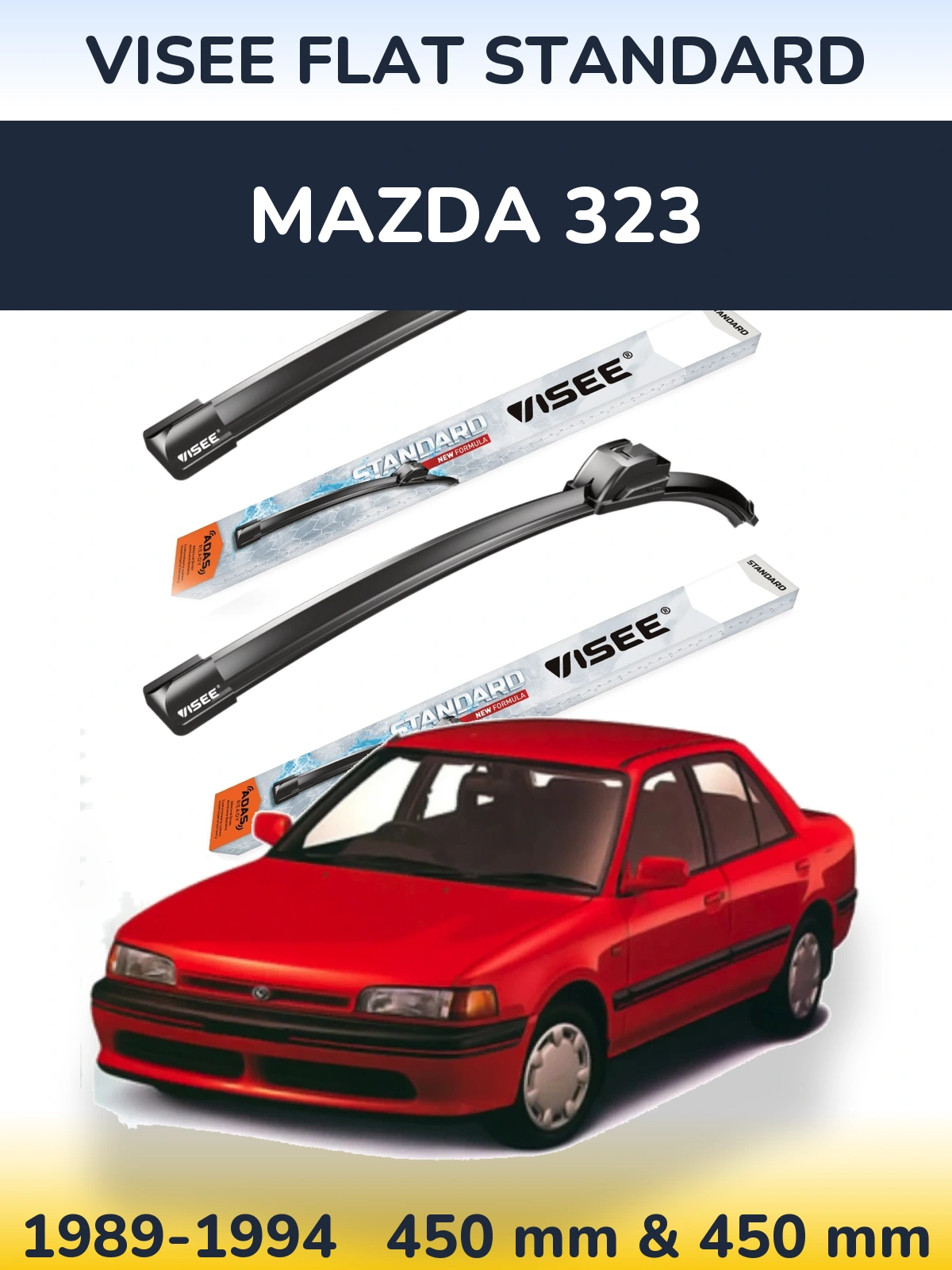 Torkarblad VISEE FLAT STANDARD för Mazda 323