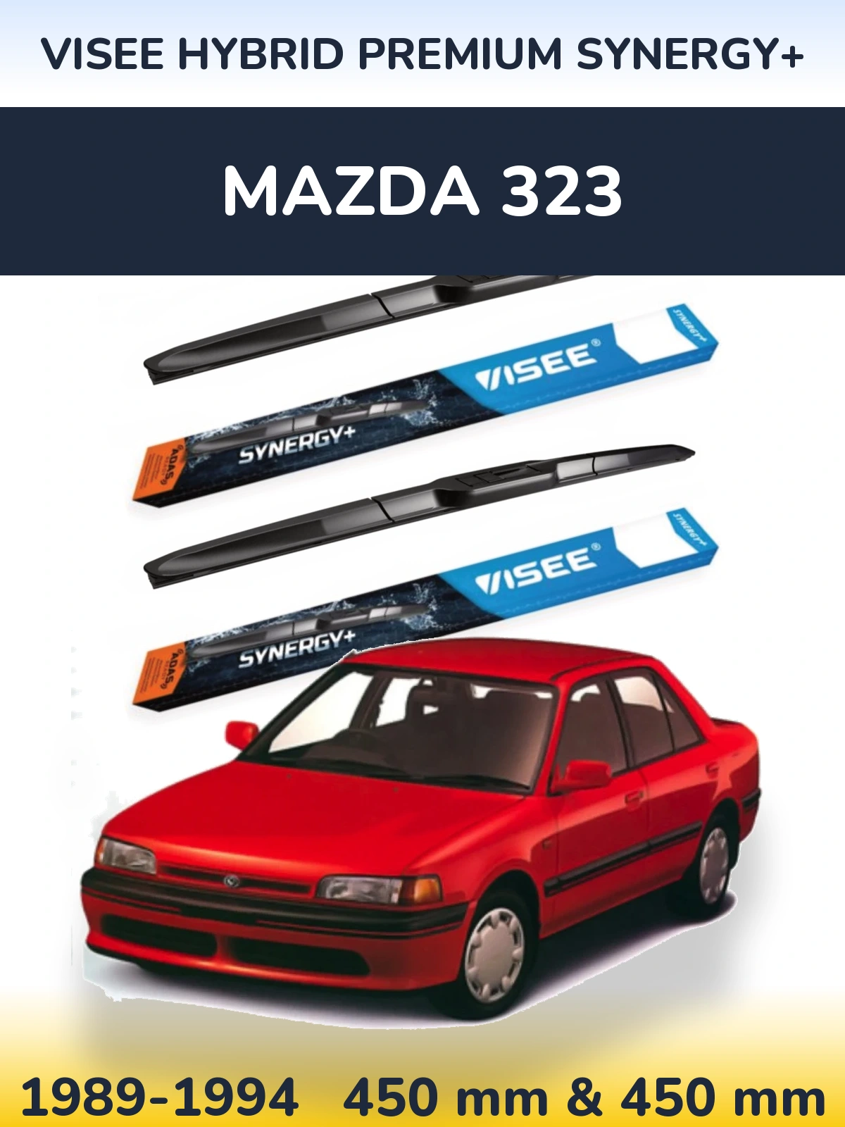 Torkarblad VISEE HYBRID PREMIUM SYNERGY+ för Mazda 323