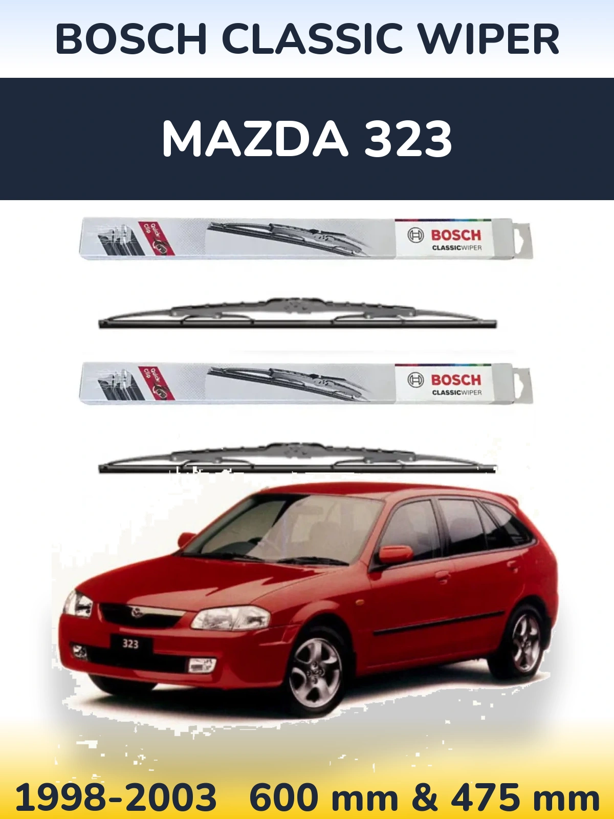 Torkarblad BOSCH Classic Wiper för Mazda 323