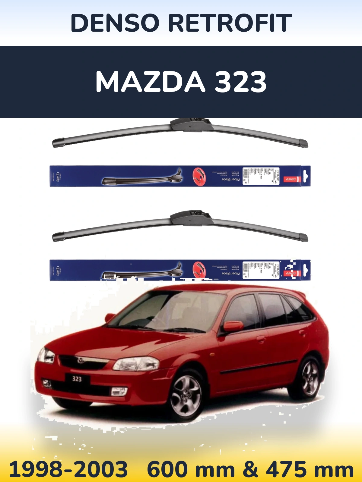 Torkarblad Denso Retrofit för Mazda 323