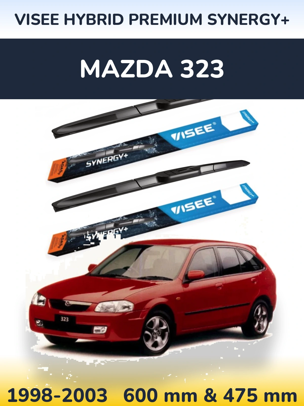 Torkarblad VISEE HYBRID PREMIUM SYNERGY+ för Mazda 323