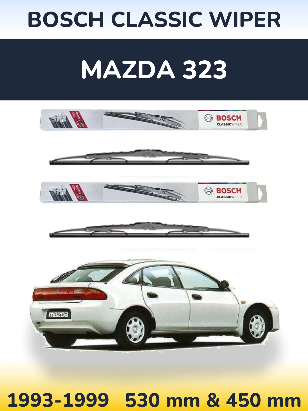 Torkarblad BOSCH Classic Wiper för Mazda 323