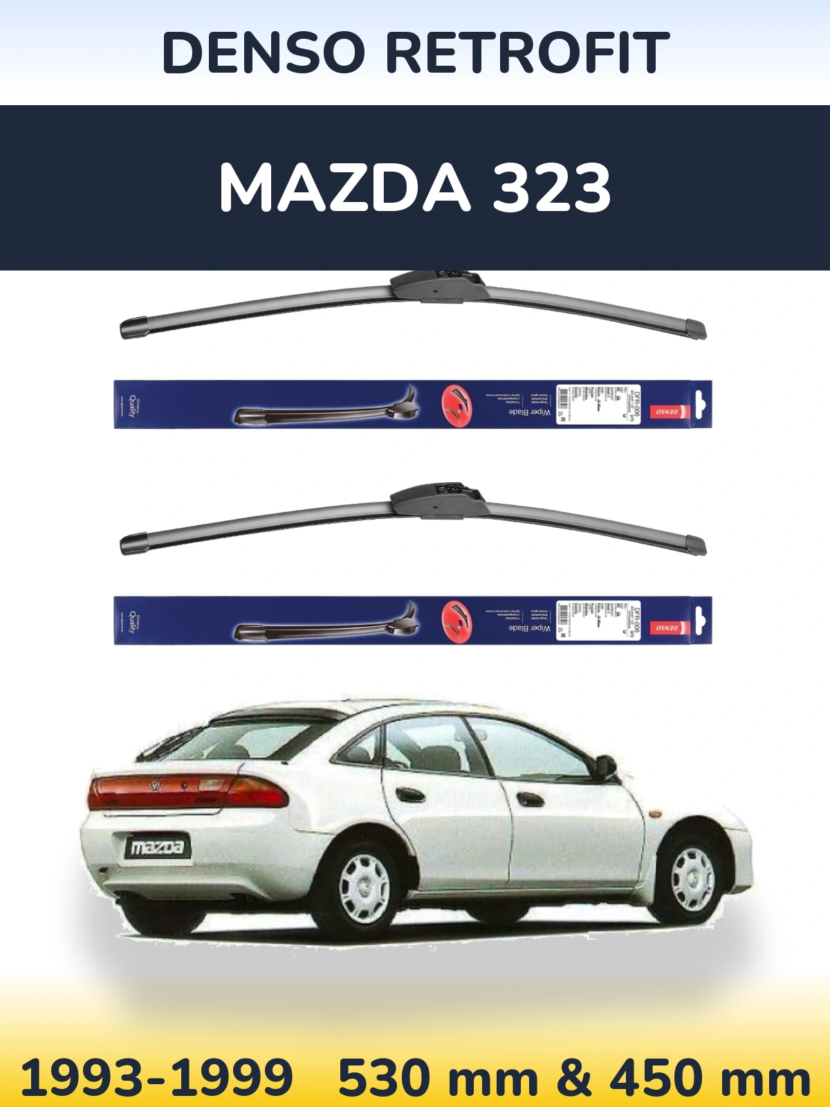 Torkarblad Denso Retrofit för Mazda 323