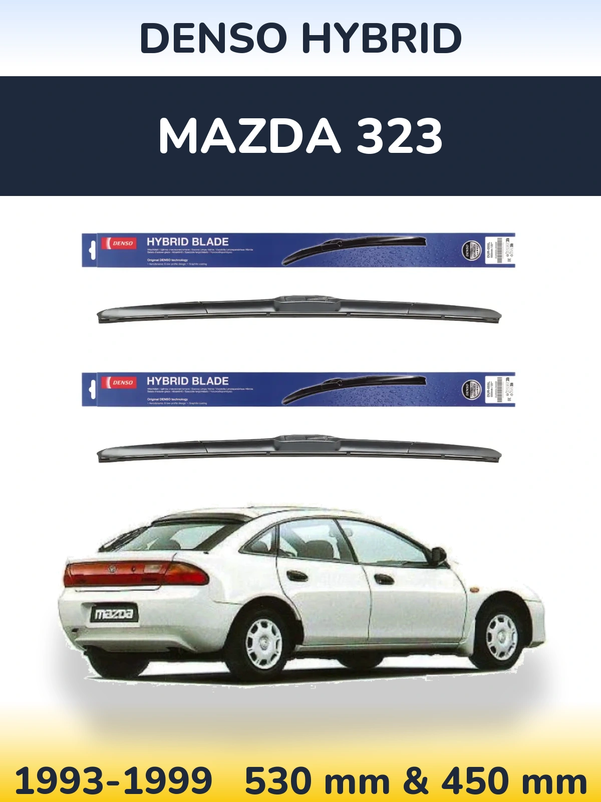 Torkarblad Denso Hybrid för Mazda 323