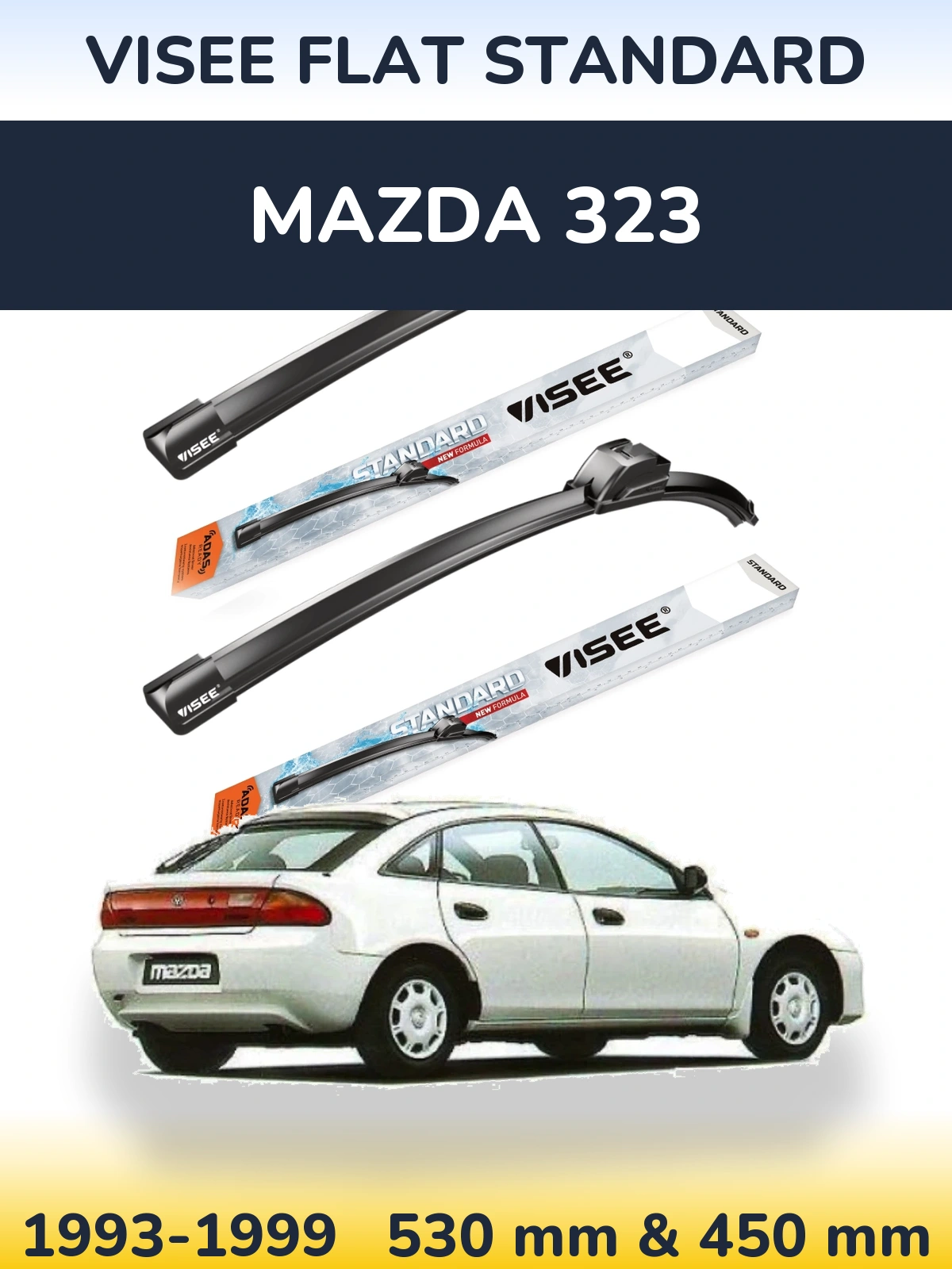 Torkarblad VISEE FLAT STANDARD för Mazda 323