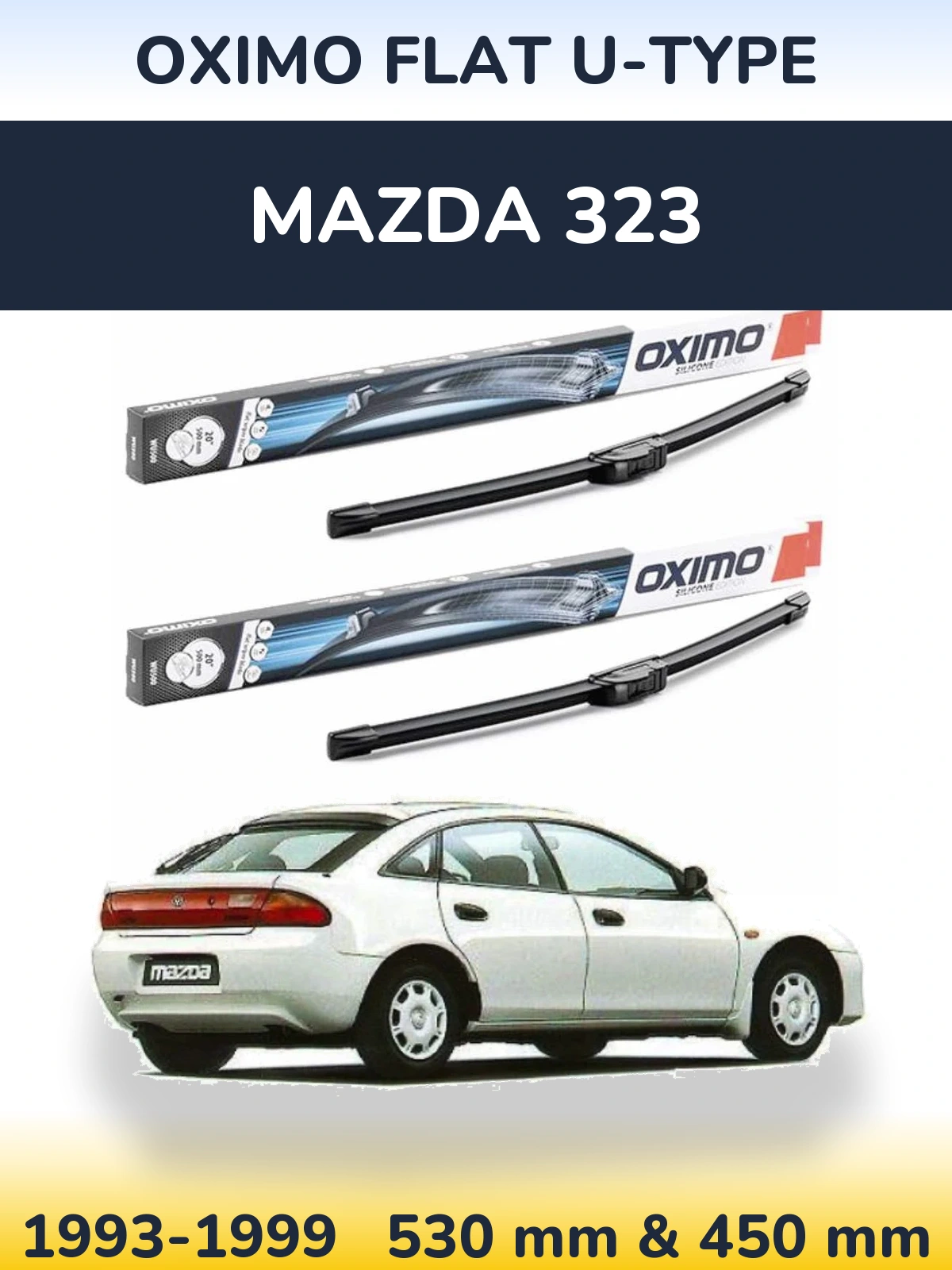 Torkarblad Oximo Flat U-type för Mazda 323