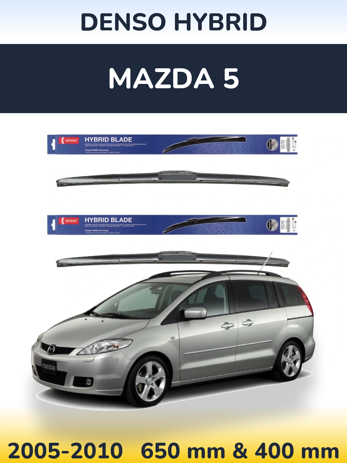 Torkarblad Denso Hybrid för Mazda 5
