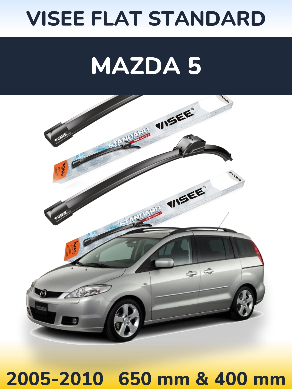 Torkarblad VISEE FLAT STANDARD för Mazda 5