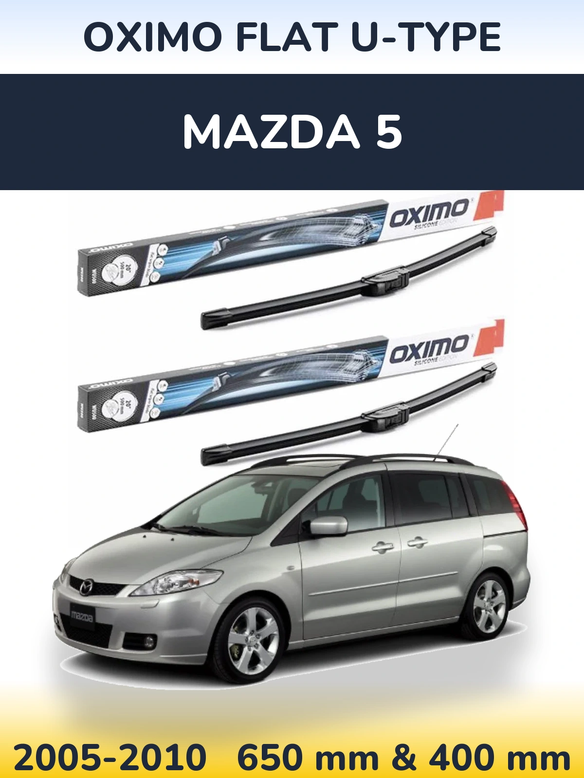 Torkarblad Oximo Flat U-type för Mazda 5