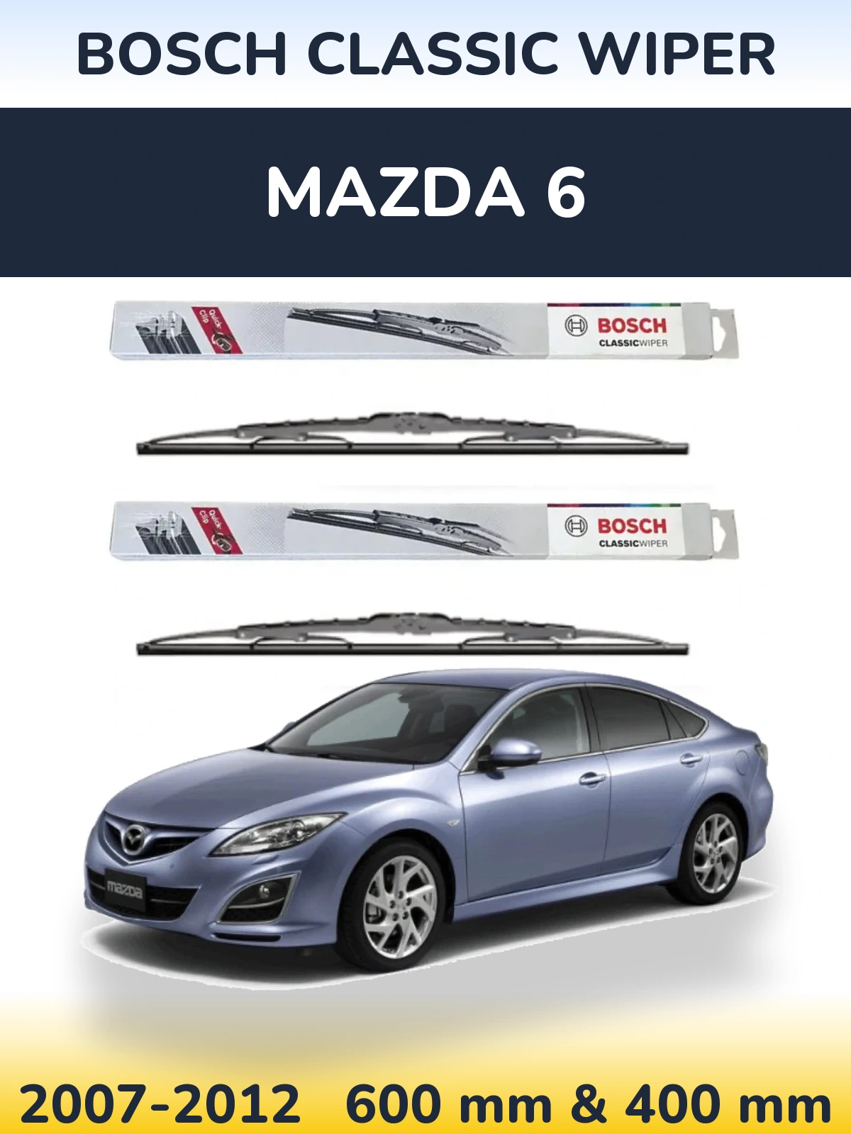 Torkarblad BOSCH Classic Wiper för Mazda 6