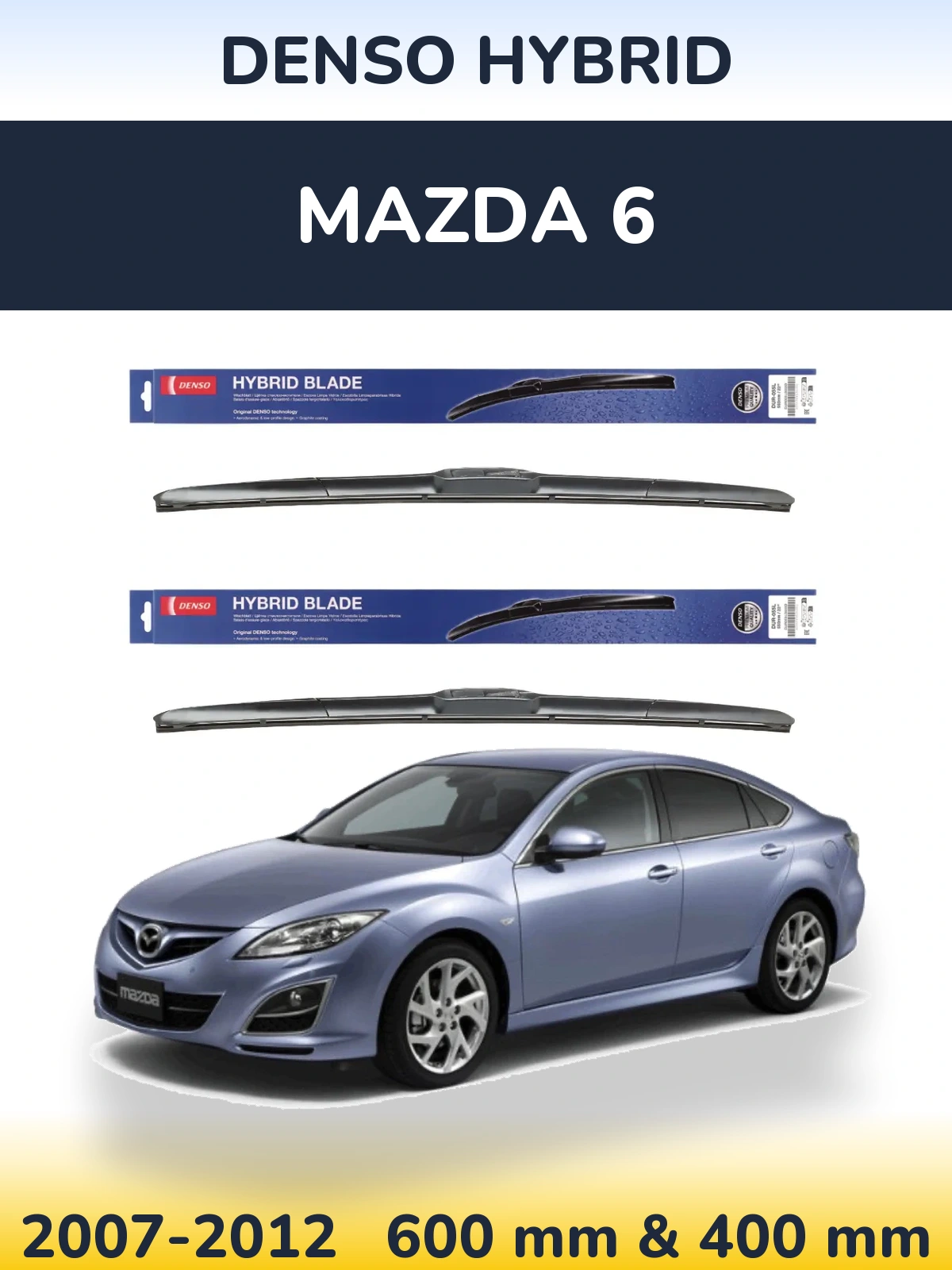Torkarblad Denso Hybrid för Mazda 6